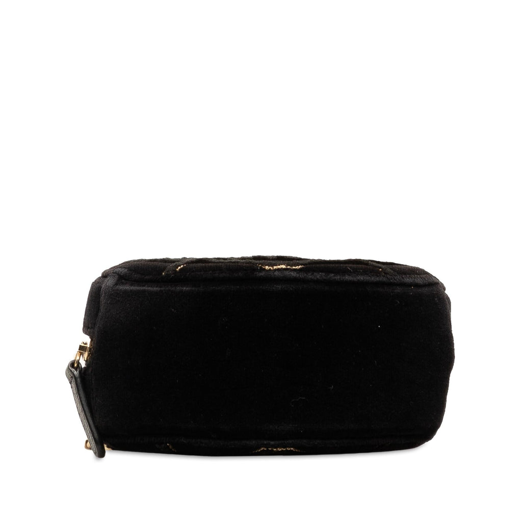 Chanel Velvet Pearl Sequin Round Crossbody