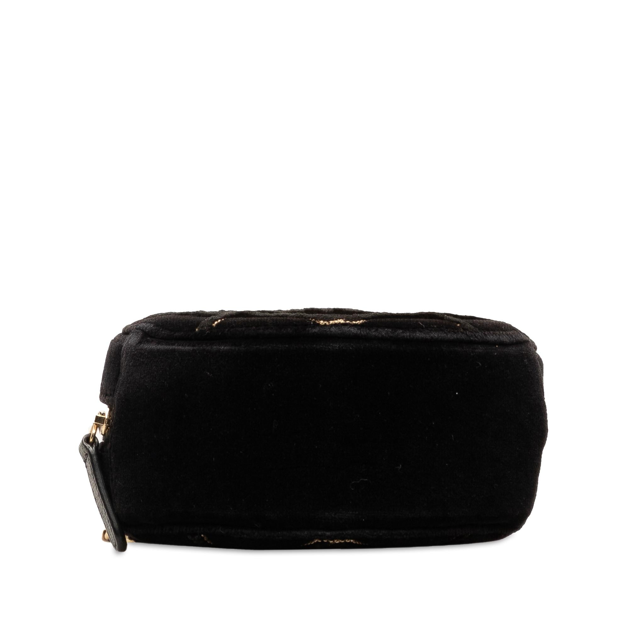 Chanel Velvet Pearl Sequin Round Crossbody