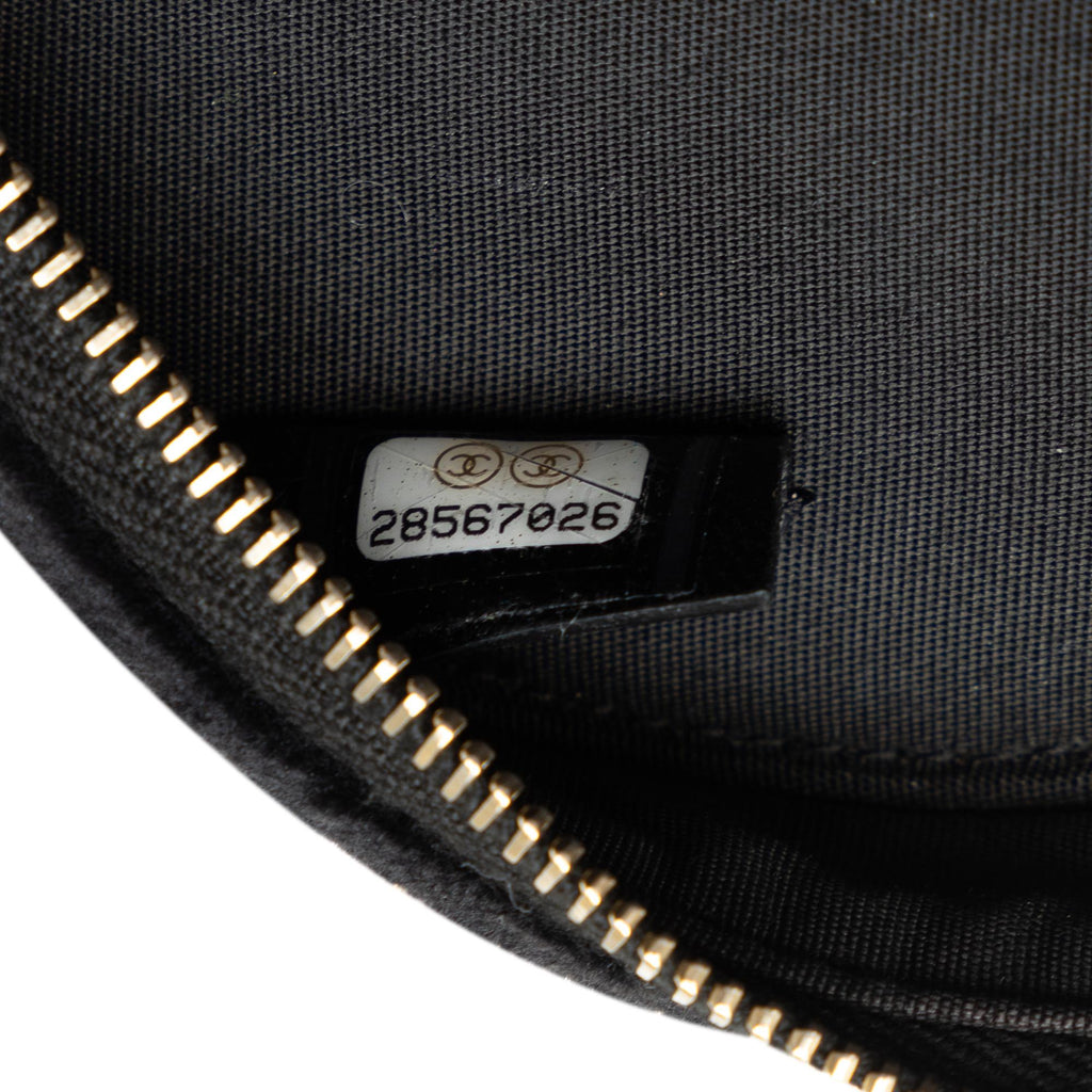Chanel Velvet Pearl Sequin Round Crossbody