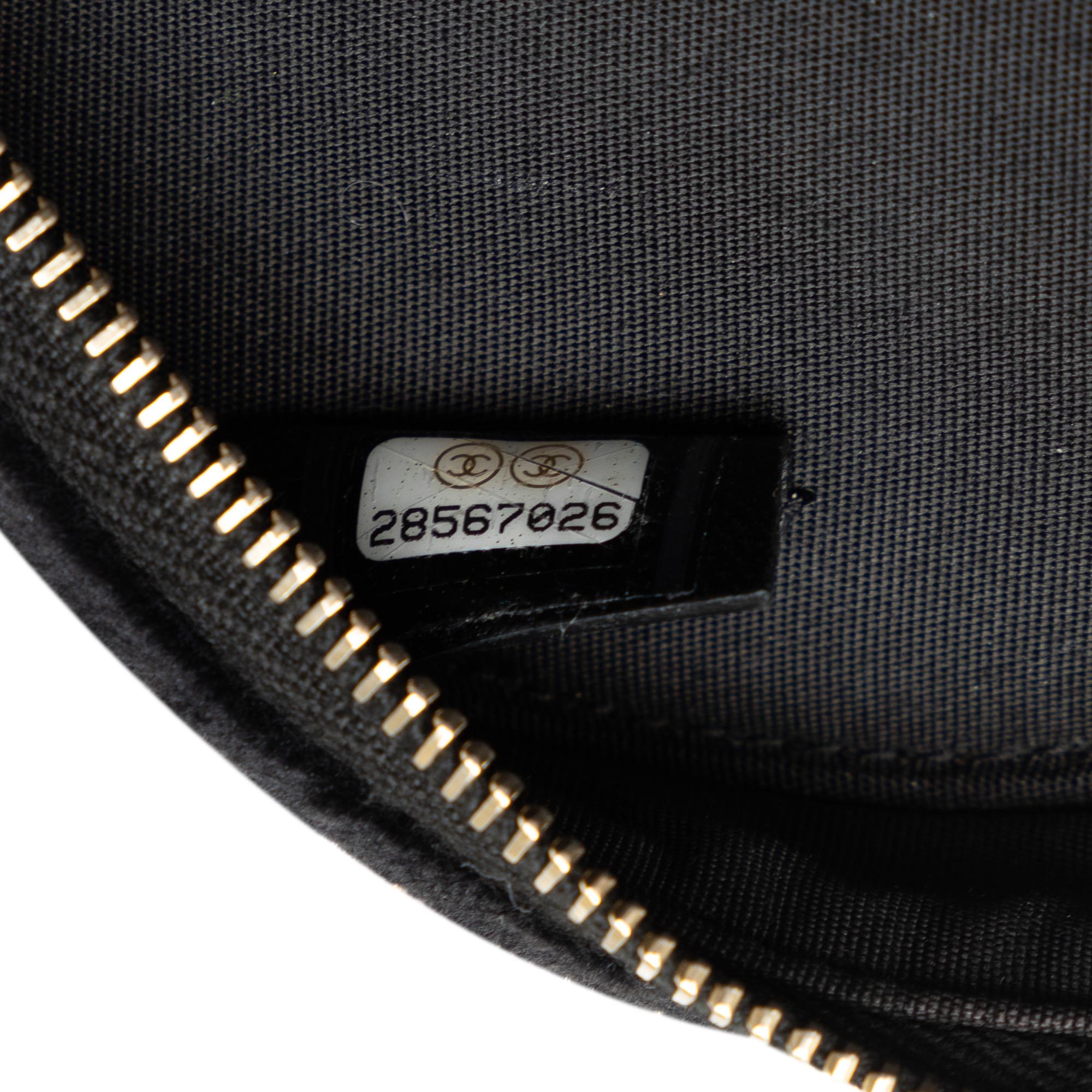 Chanel Velvet Pearl Sequin Round Crossbody