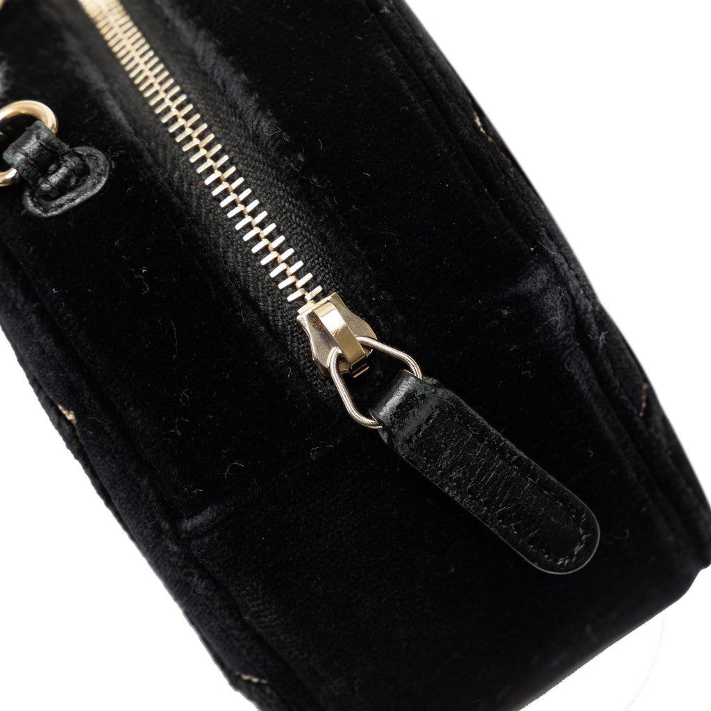 Chanel Velvet Pearl Sequin Round Crossbody