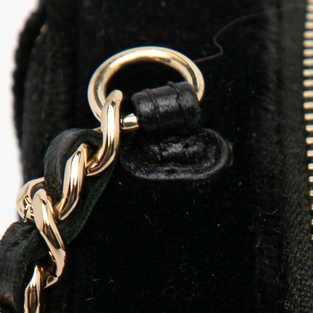 Chanel Velvet Pearl Sequin Round Crossbody