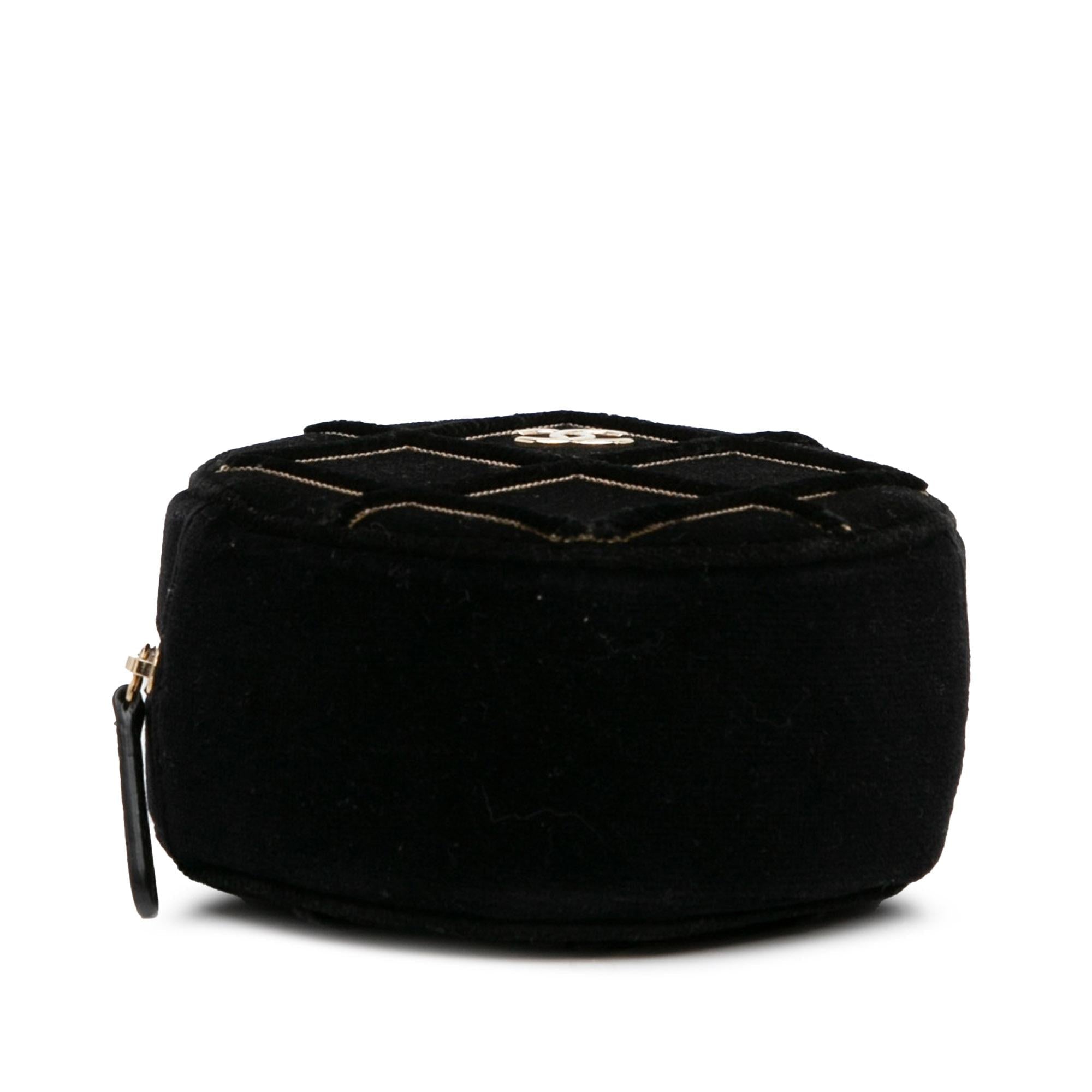 Chanel Velvet Pearl Sequin Round Crossbody