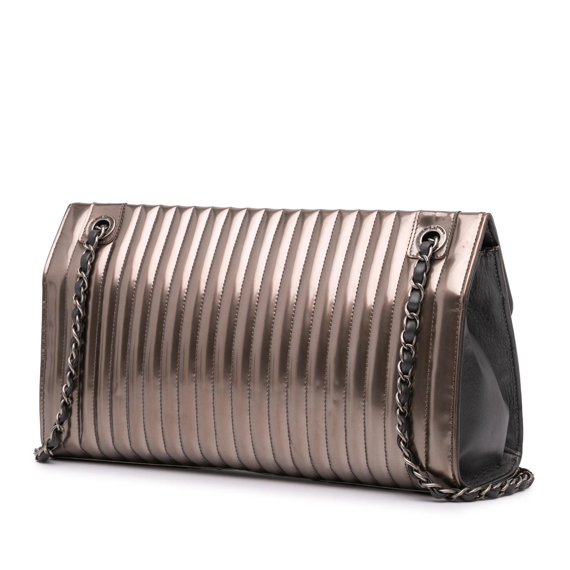 Chanel Vertical Quilted Patent Maharaja Express Flap