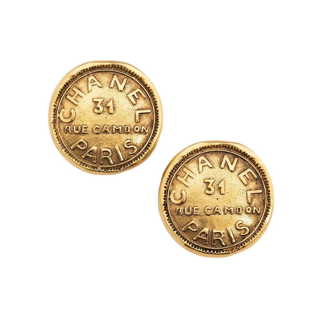 Chanel Vintage 31 Rue Coin Clip On Earrings