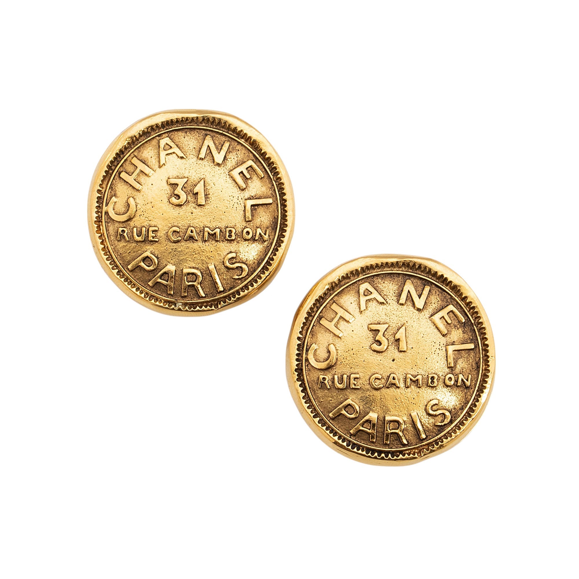 Chanel Vintage 31 Rue Coin Clip On Earrings