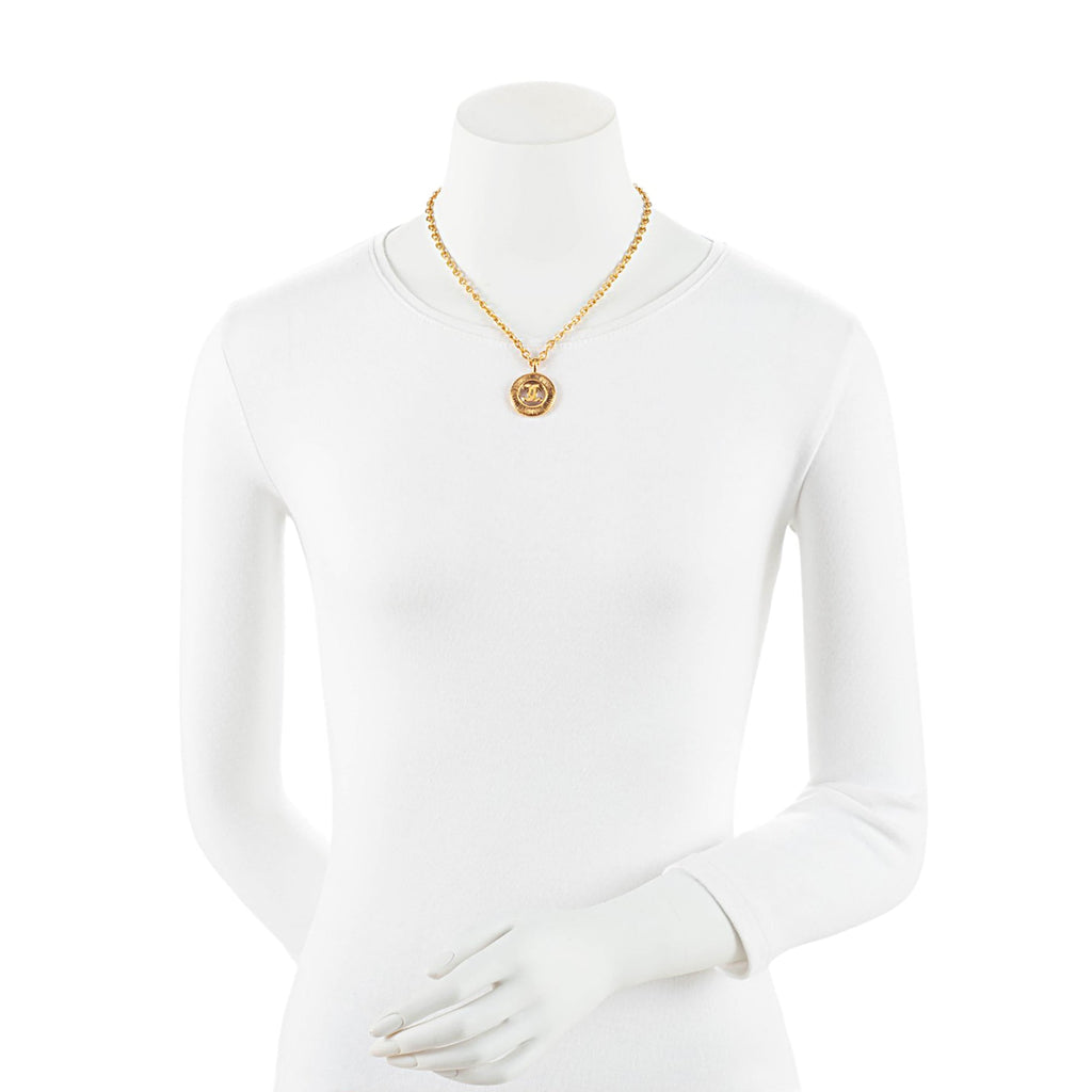 Chanel Vintage CC Open Medallion Necklace
