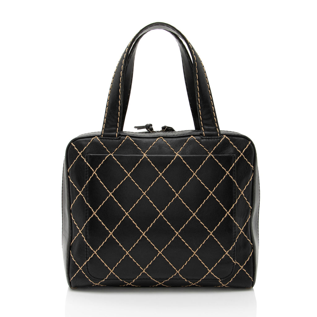 Chanel Vintage Calfskin Wild Stitch Large Satchel