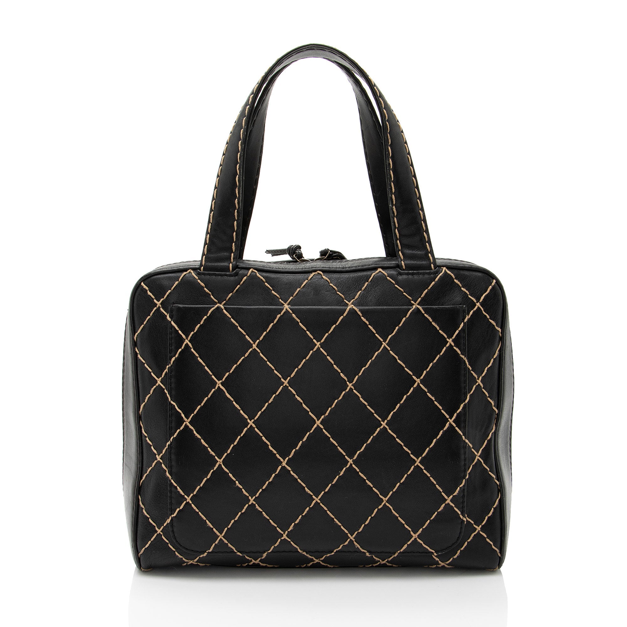 Chanel Vintage Calfskin Wild Stitch Large Satchel