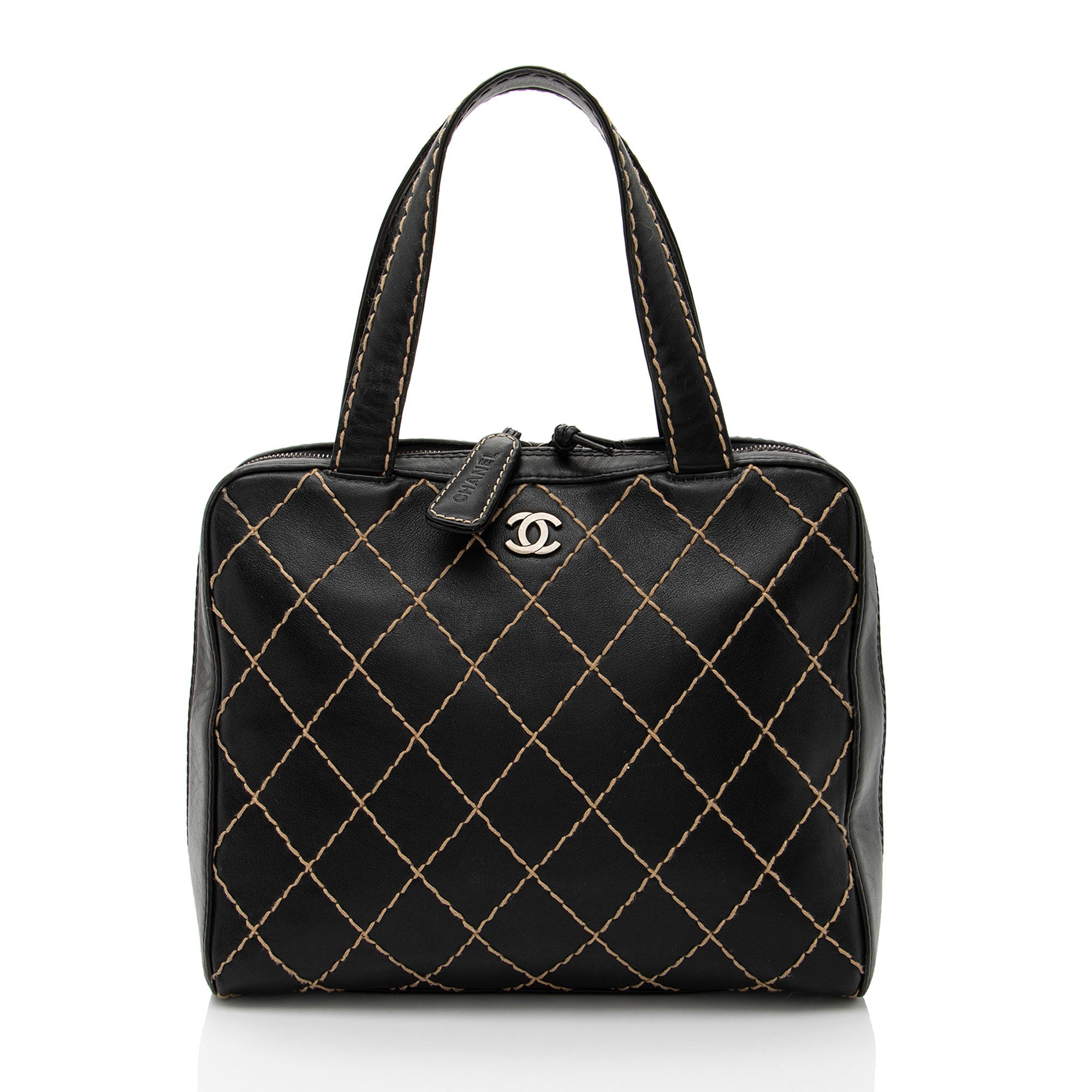 Chanel Vintage Calfskin Wild Stitch Large Satchel