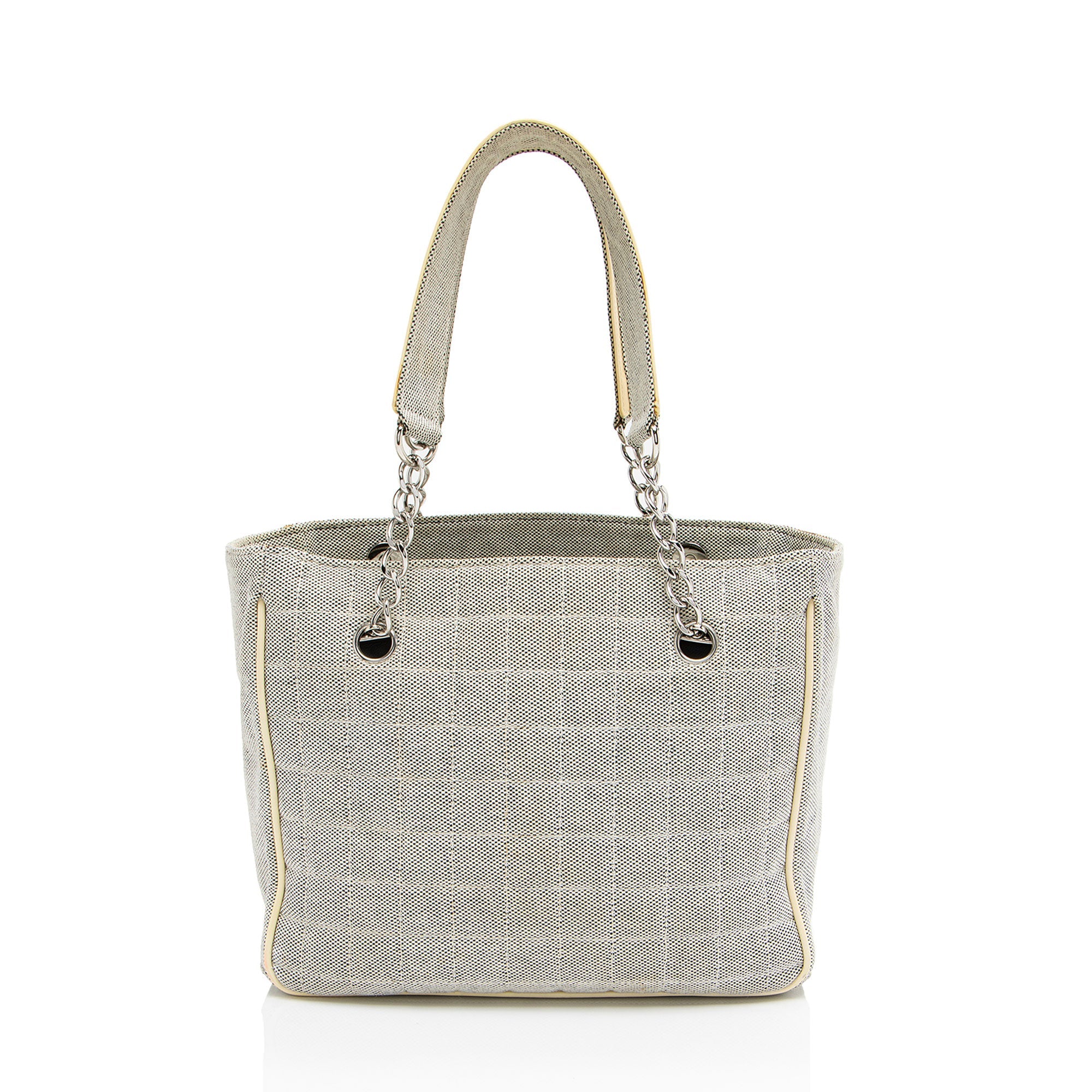 Chanel Vintage Canvas Camellia No. 5 Tote