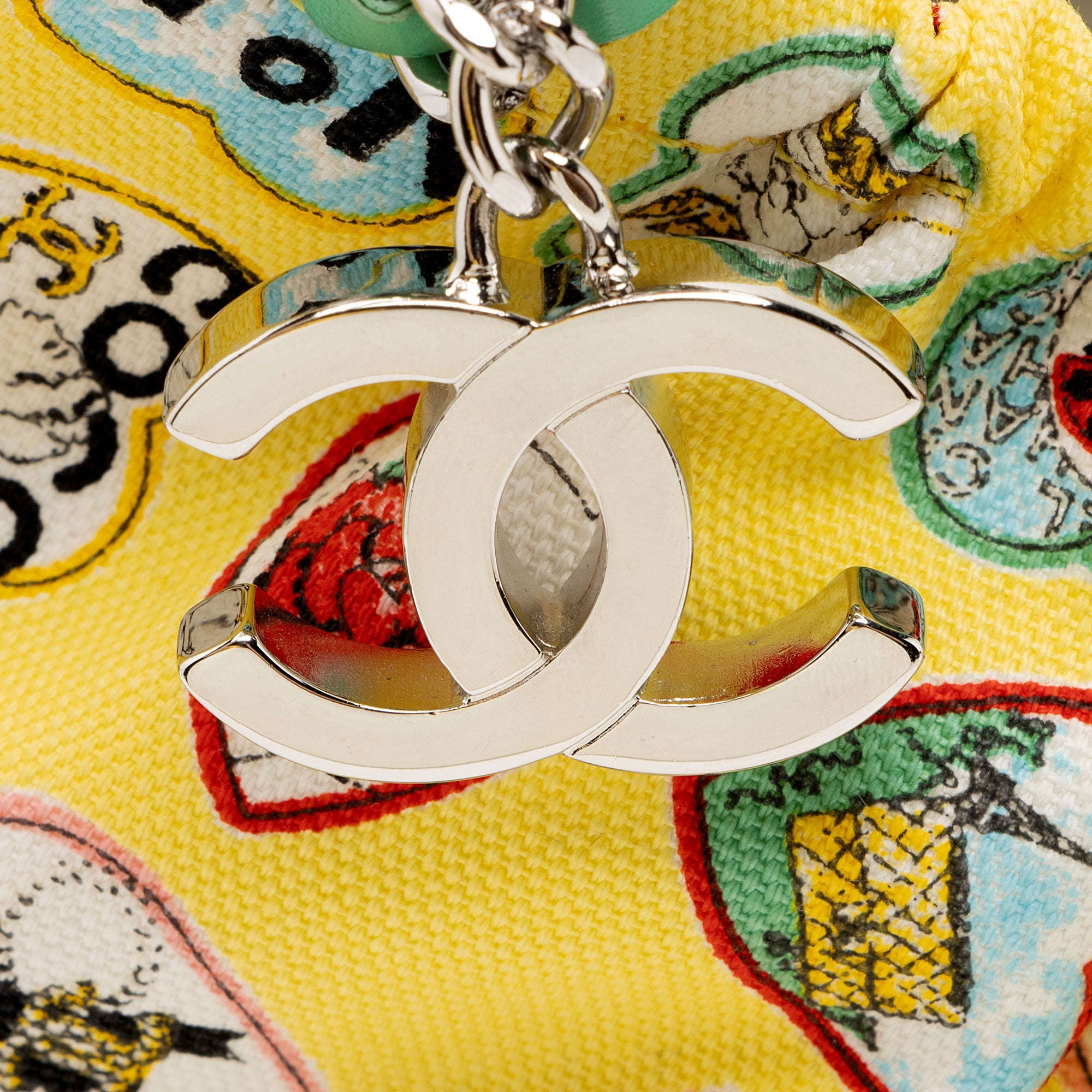 Chanel Vintage Canvas Coco Valentine Heart Chain Hobo