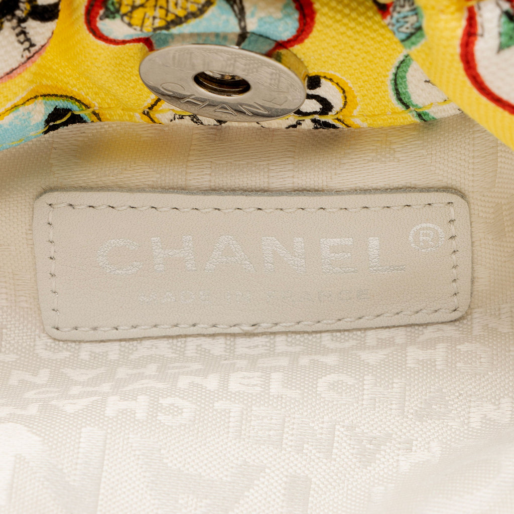 Chanel Vintage Canvas Coco Valentine Heart Chain Hobo