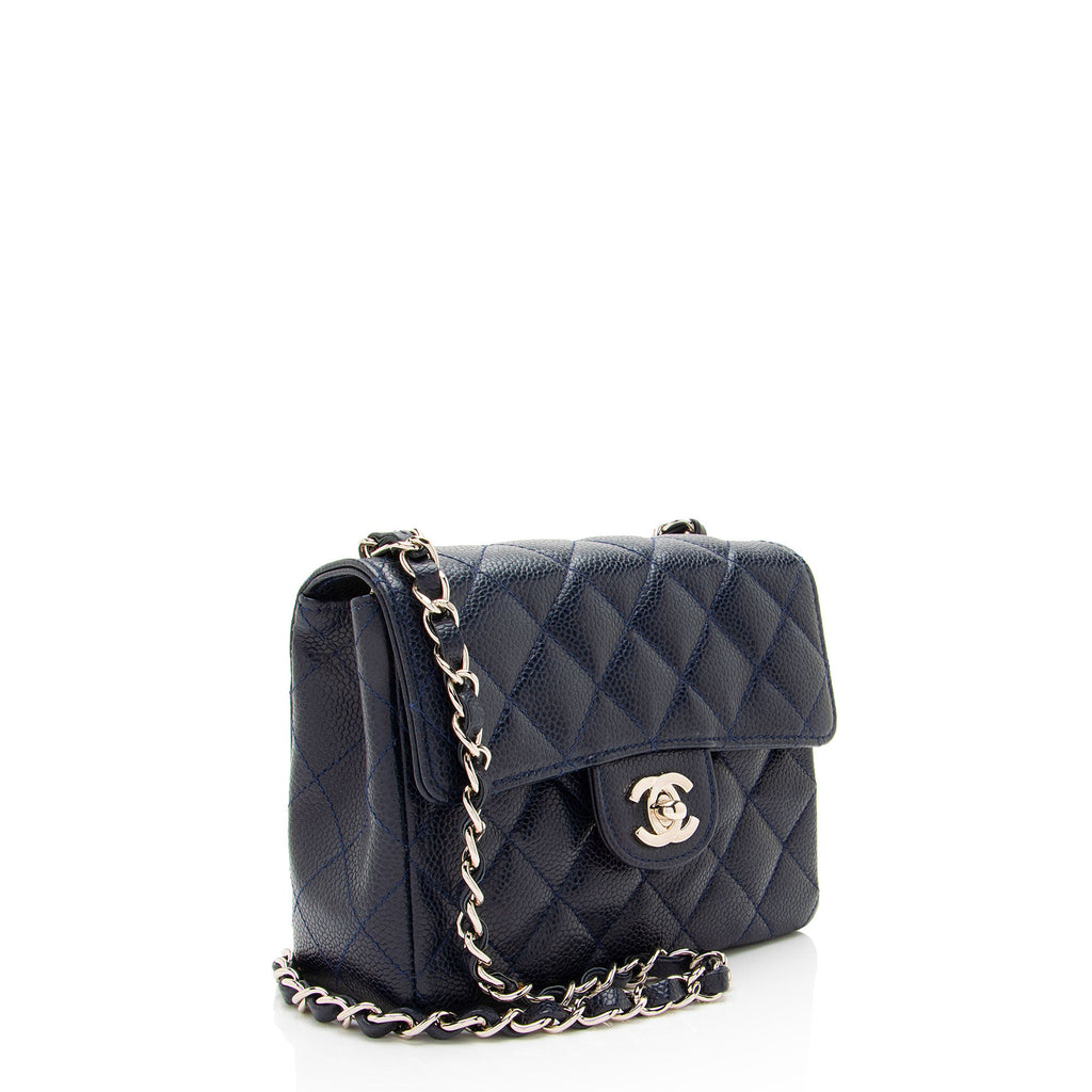 Chanel Vintage Caviar Classic Square Mini Flap Bag