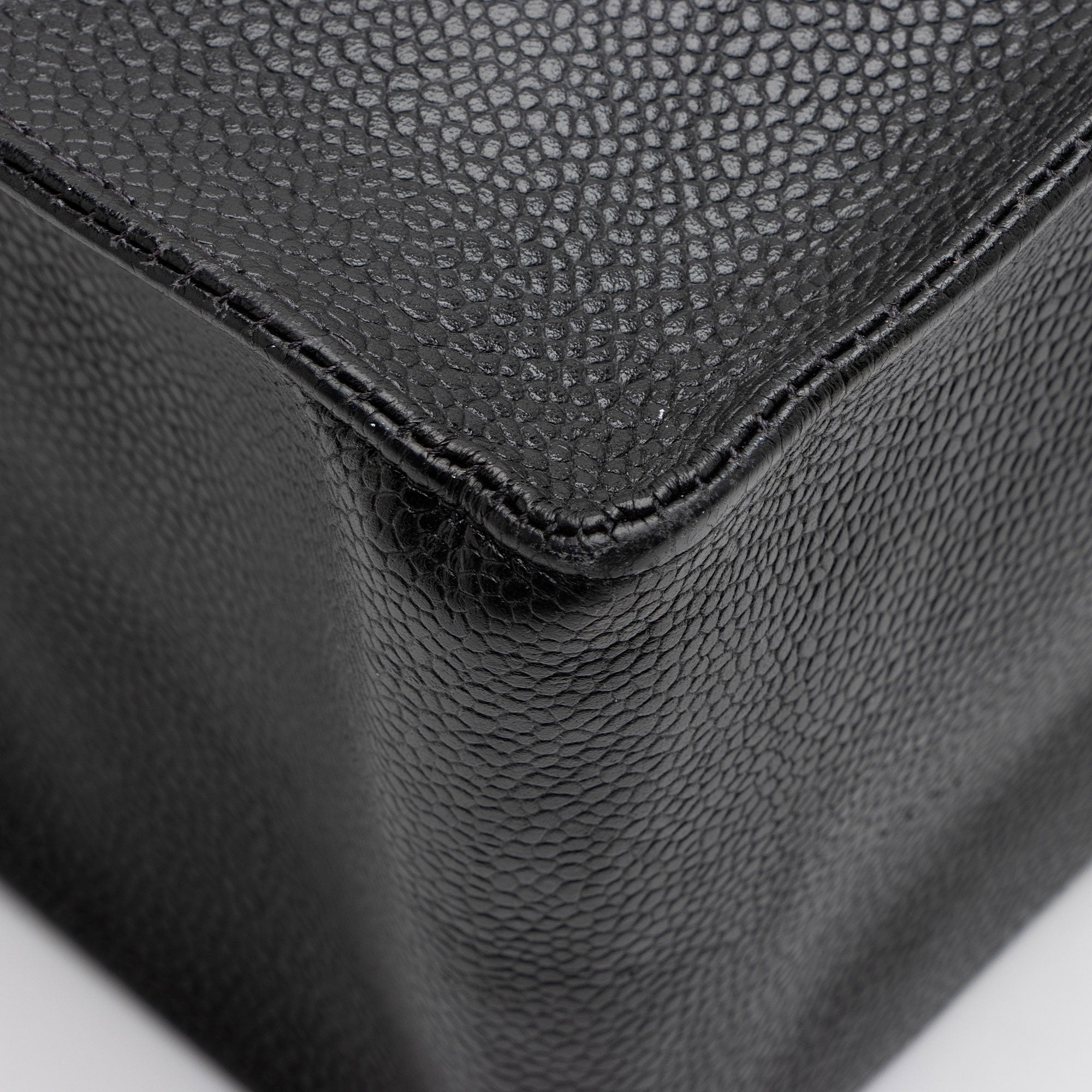 Chanel Vintage Caviar Leather CC Shopping Tote
