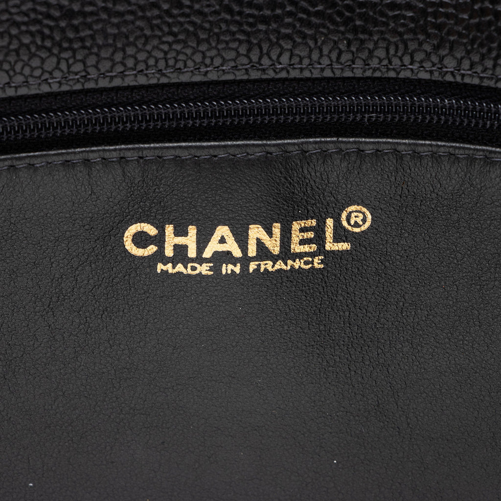 Chanel Vintage Caviar Leather CC Shopping Tote