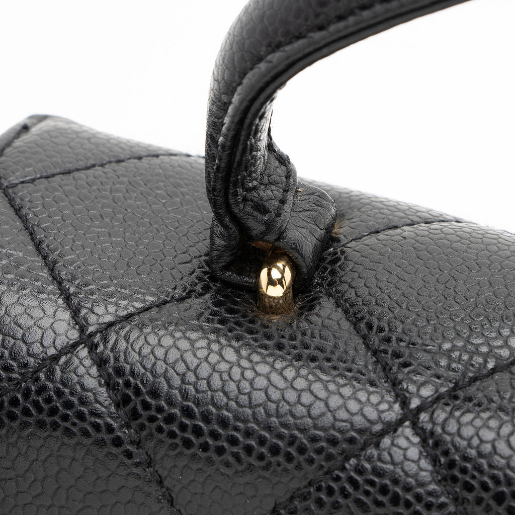 Chanel Vintage Caviar Leather Kelly Top Handle