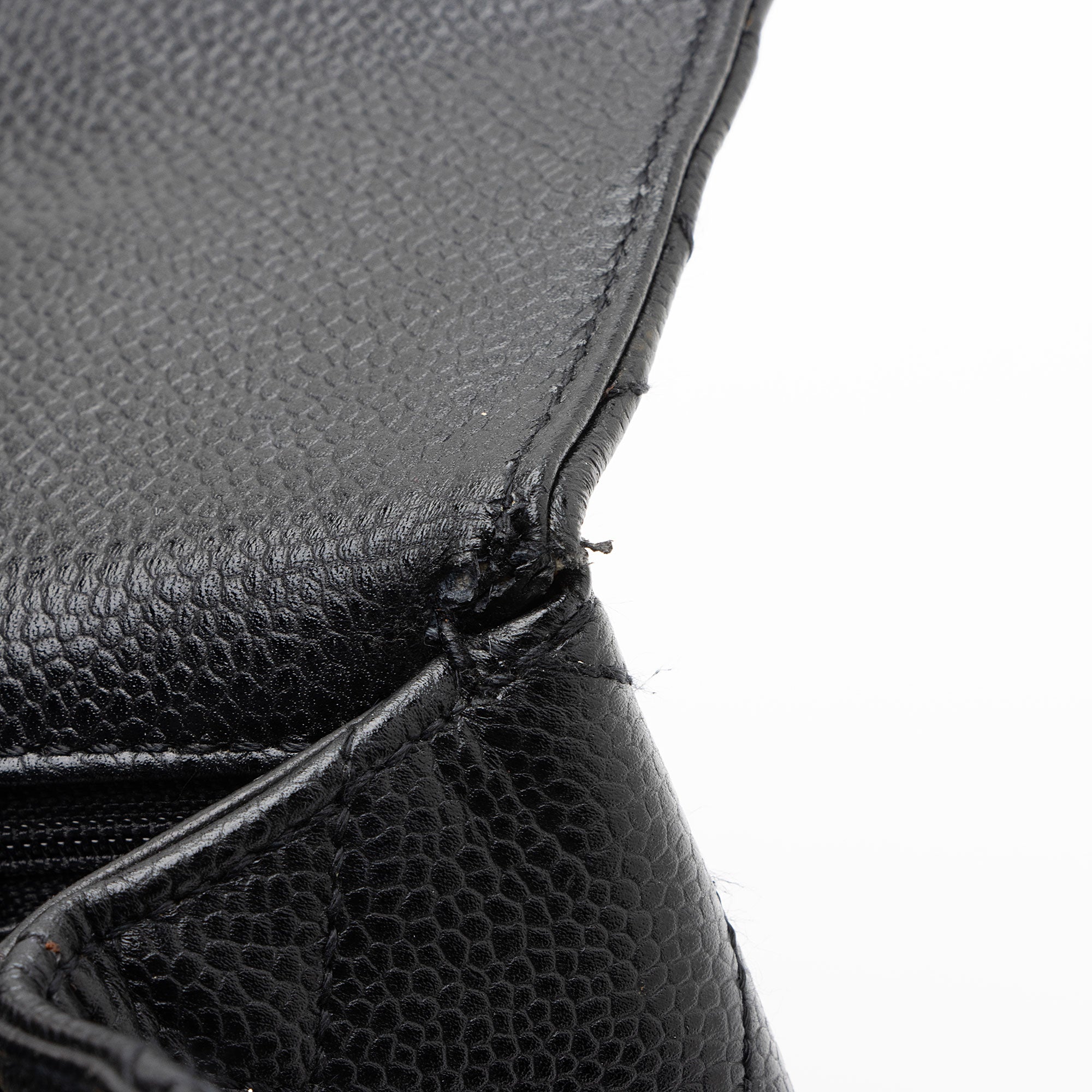 Chanel Vintage Caviar Leather Kelly Top Handle