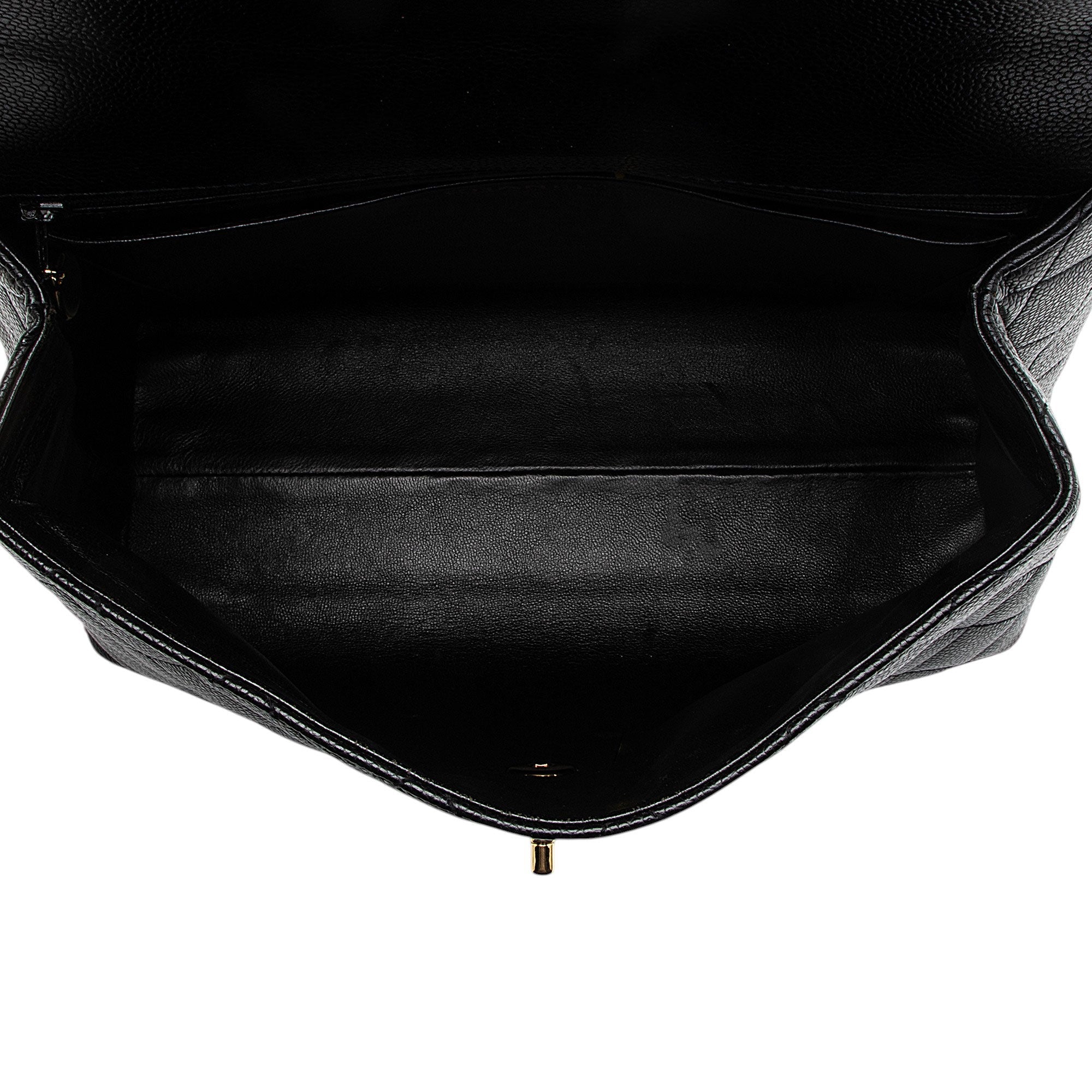Chanel Vintage Caviar Leather Kelly Top Handle