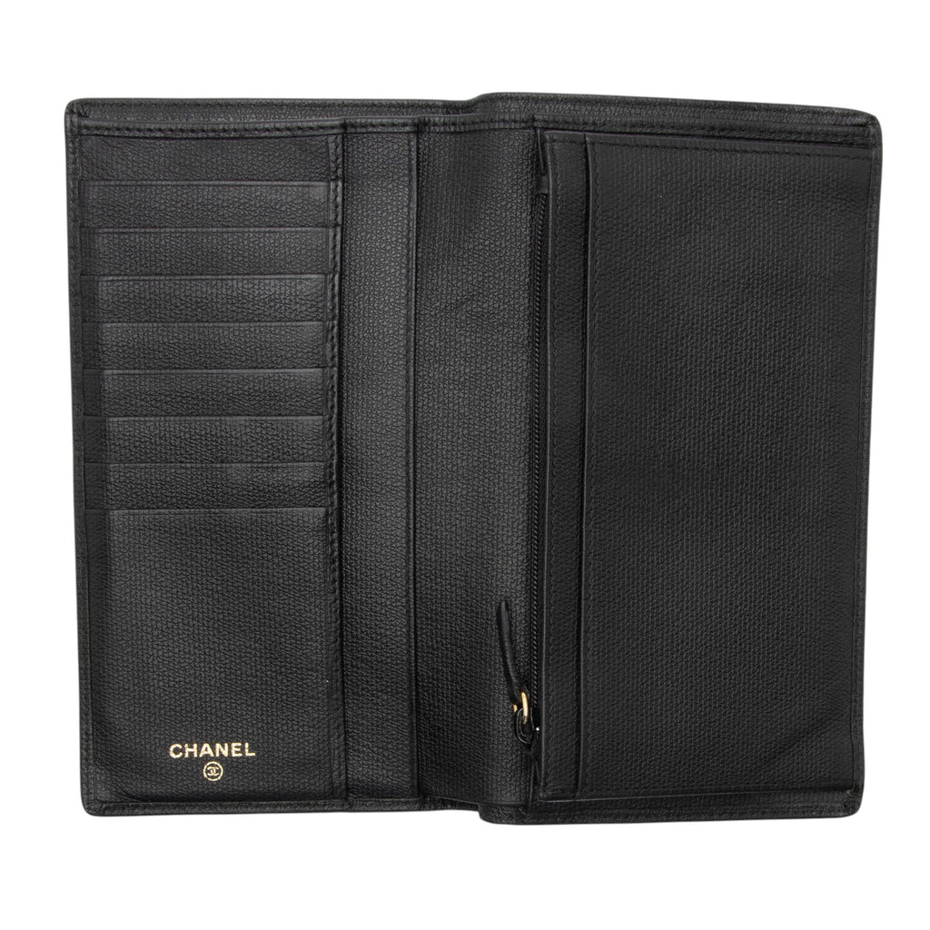 Chanel Vintage Caviar Leather Long Wallet