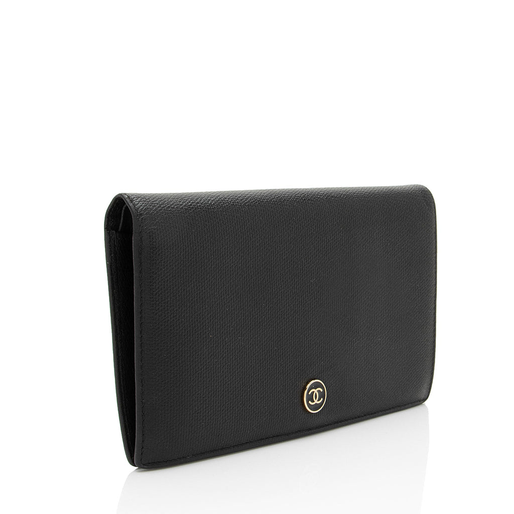 Chanel Vintage Caviar Leather Long Wallet