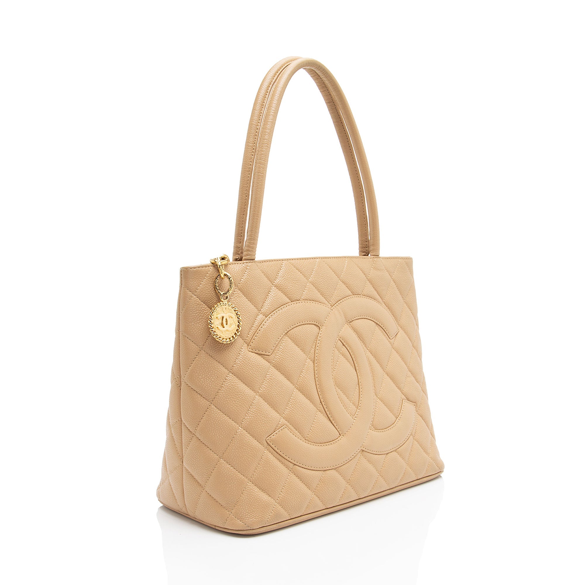 Chanel Vintage Caviar Leather Medallion Tote