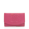 Chanel Vintage Caviar Leather Timeless CC Small Clutch