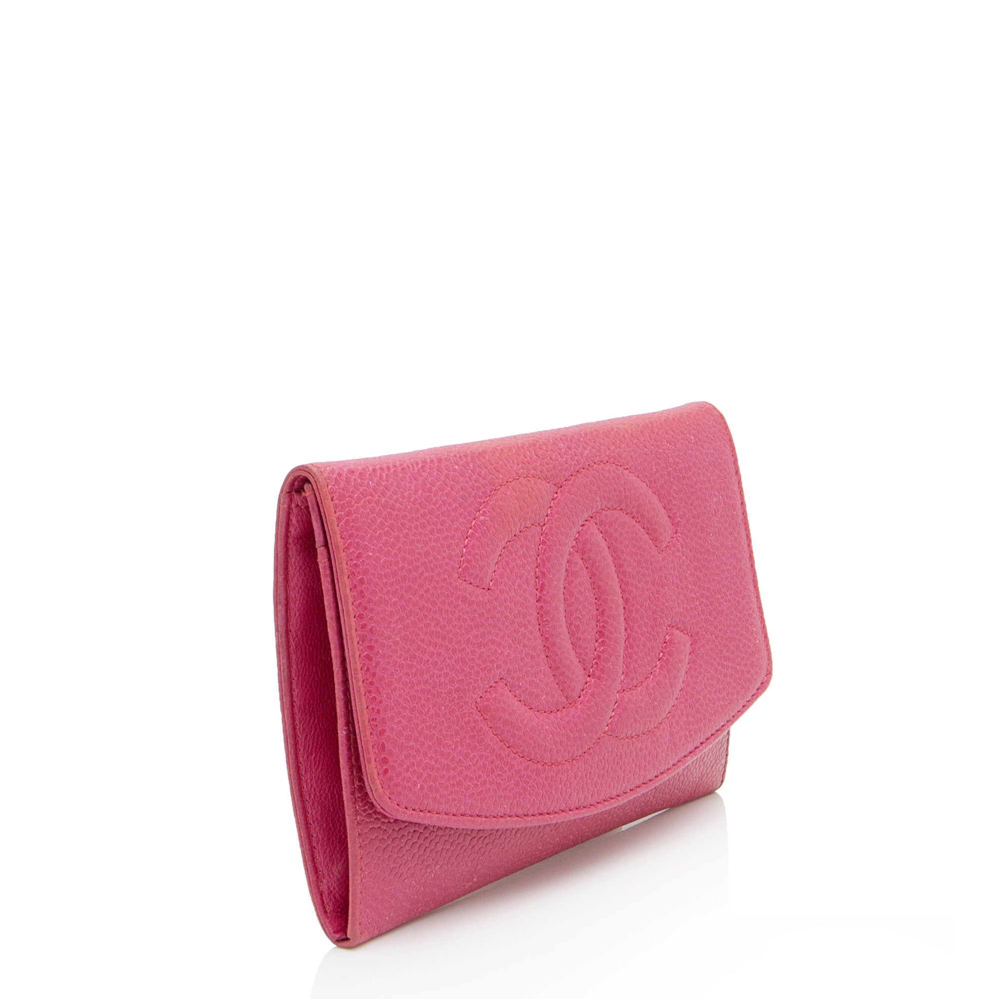 Chanel Vintage Caviar Leather Timeless CC Small Clutch