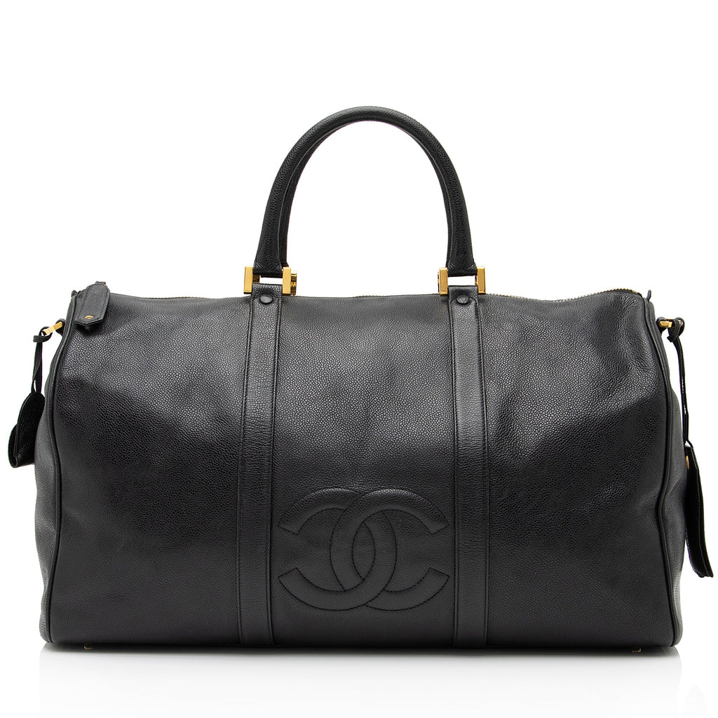 Chanel Vintage Caviar Leather Timeless CC Duffle Bag (SHF-8OA81f)
