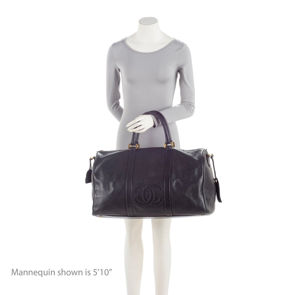 Chanel Vintage Caviar Leather Timeless CC Duffle Bag (SHF-8OA81f)