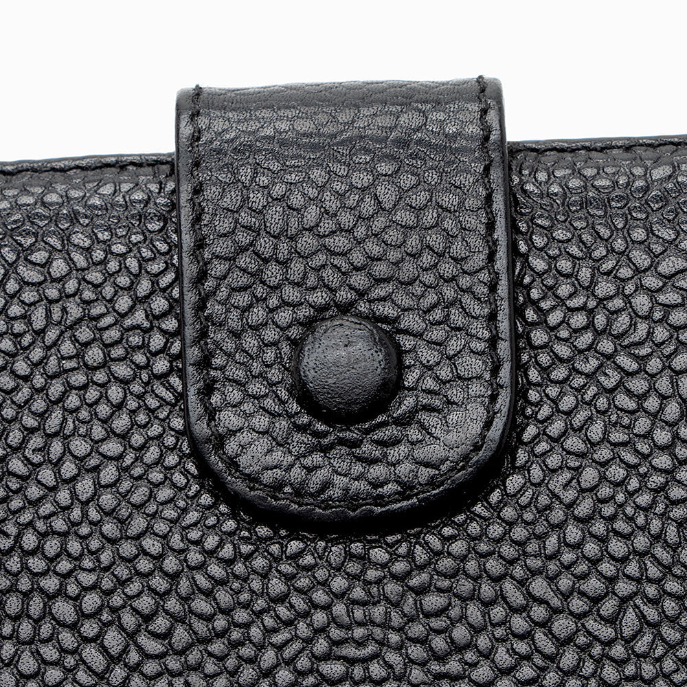 Chanel Vintage Caviar Leather Timeless French Purse Wallet (SHF-18000)