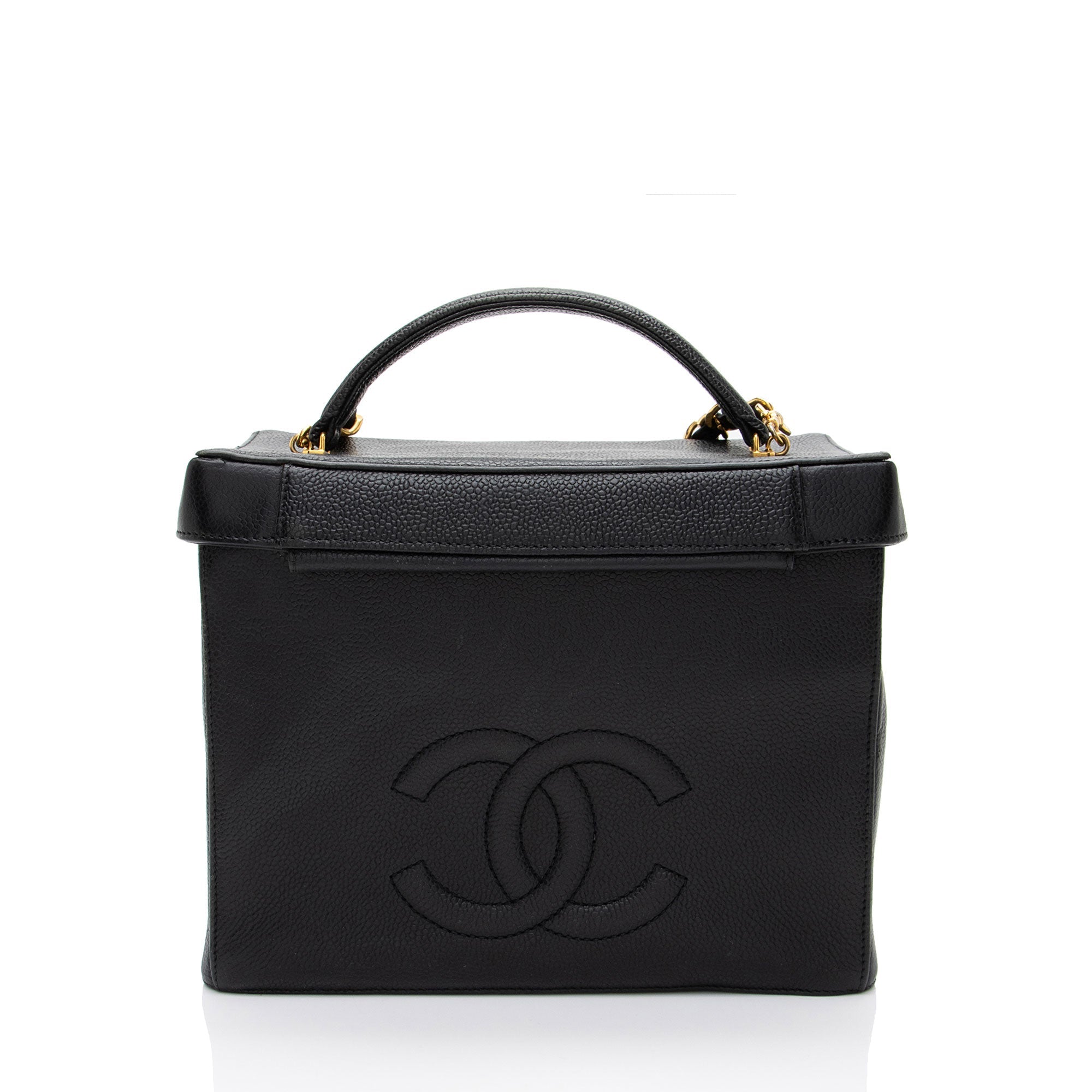 Chanel Vintage Caviar Leather Vanity Train Case