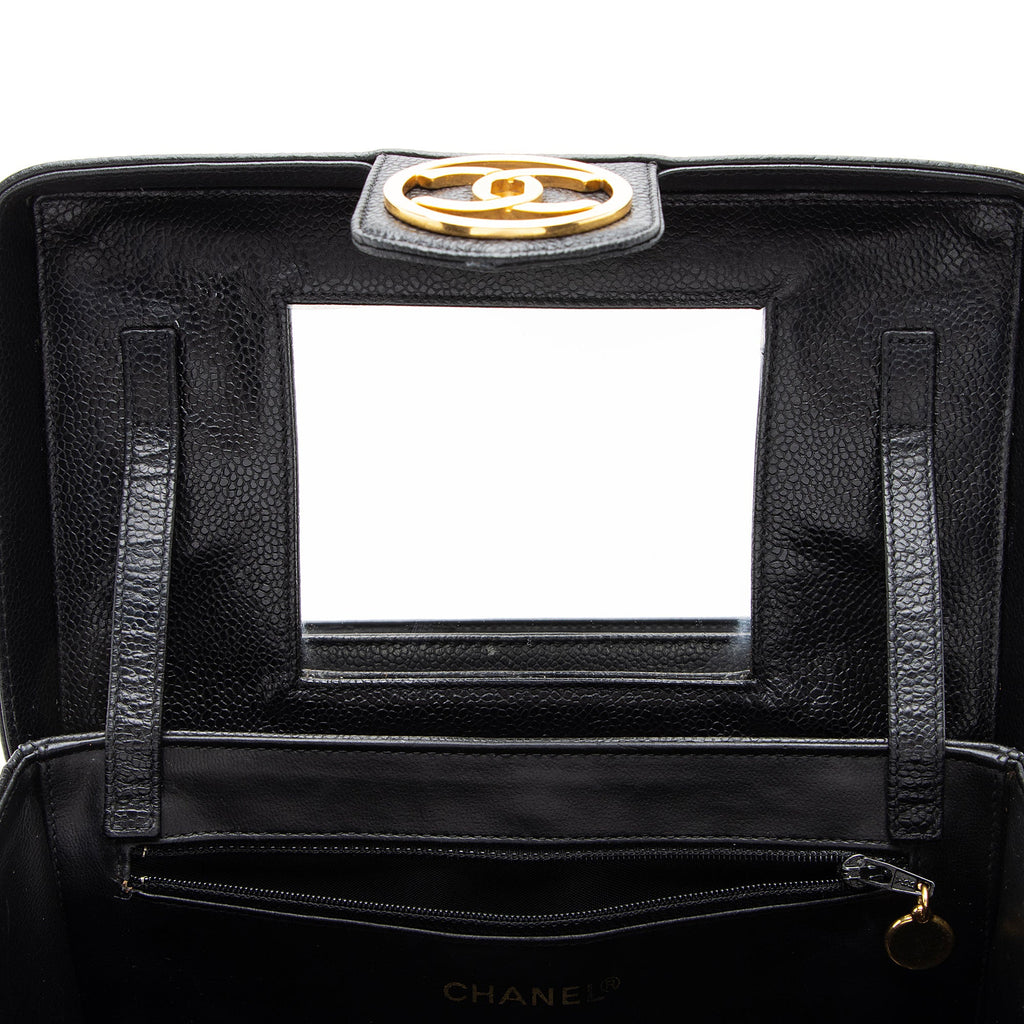 Chanel Vintage Caviar Leather Vanity Train Case