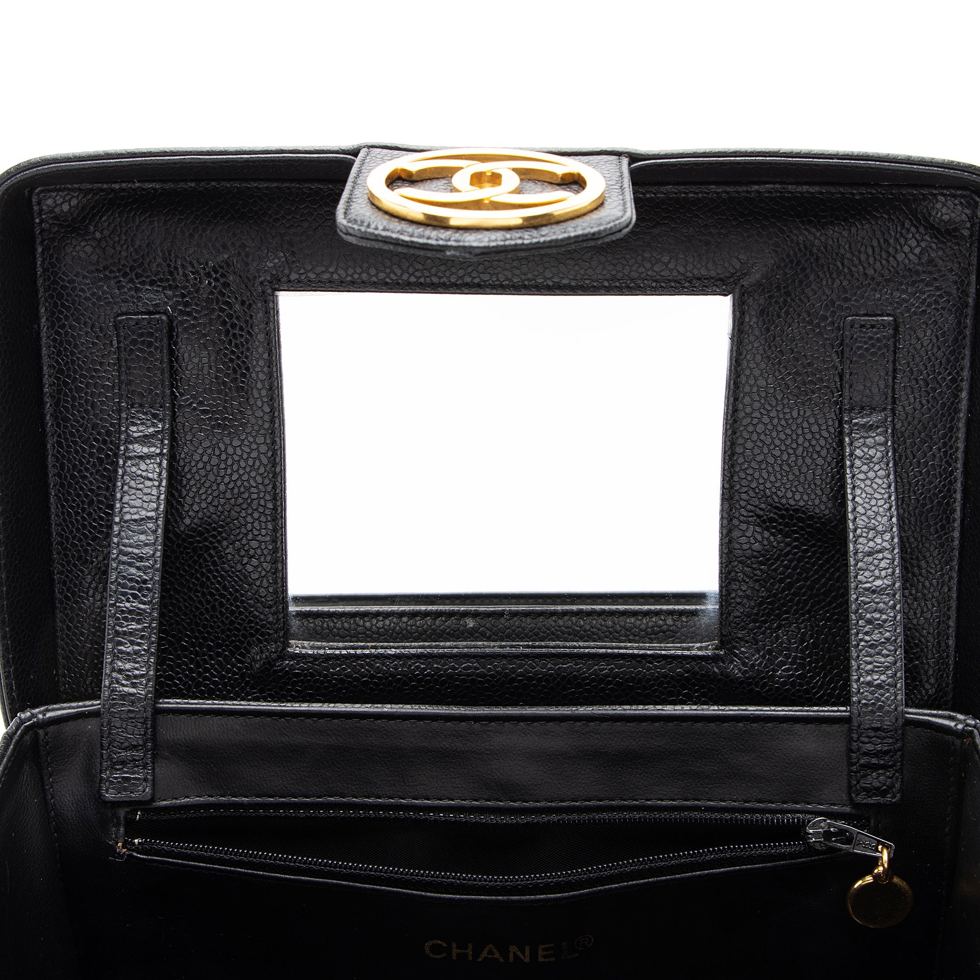 Chanel Vintage Caviar Leather Vanity Train Case