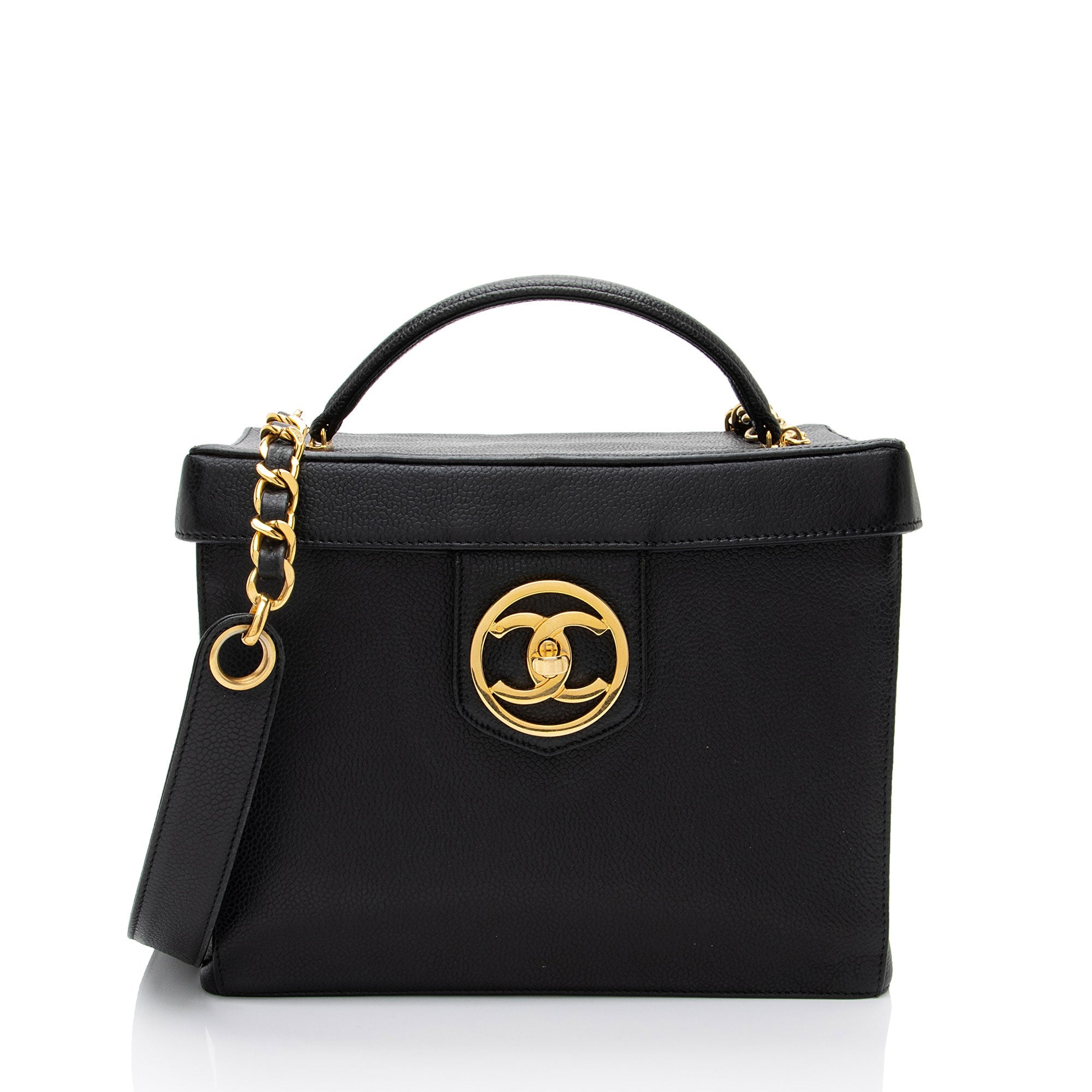 Chanel Vintage Caviar Leather Vanity Train Case