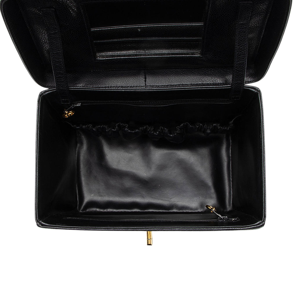 Chanel Vintage Caviar Leather Vanity Train Case