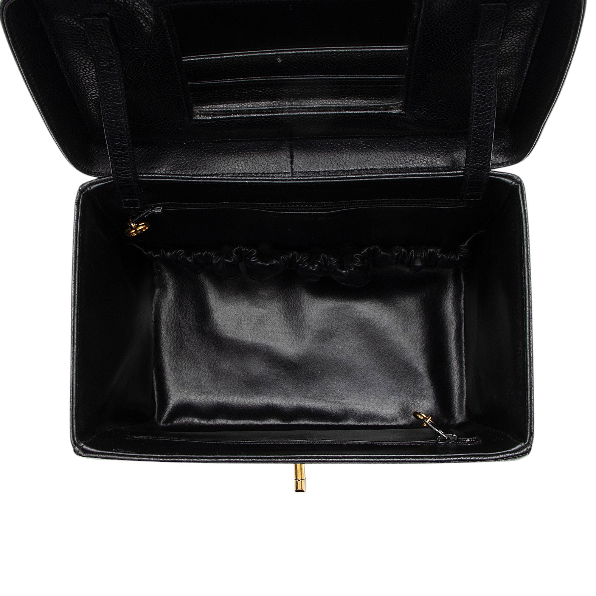 Chanel Vintage Caviar Leather Vanity Train Case