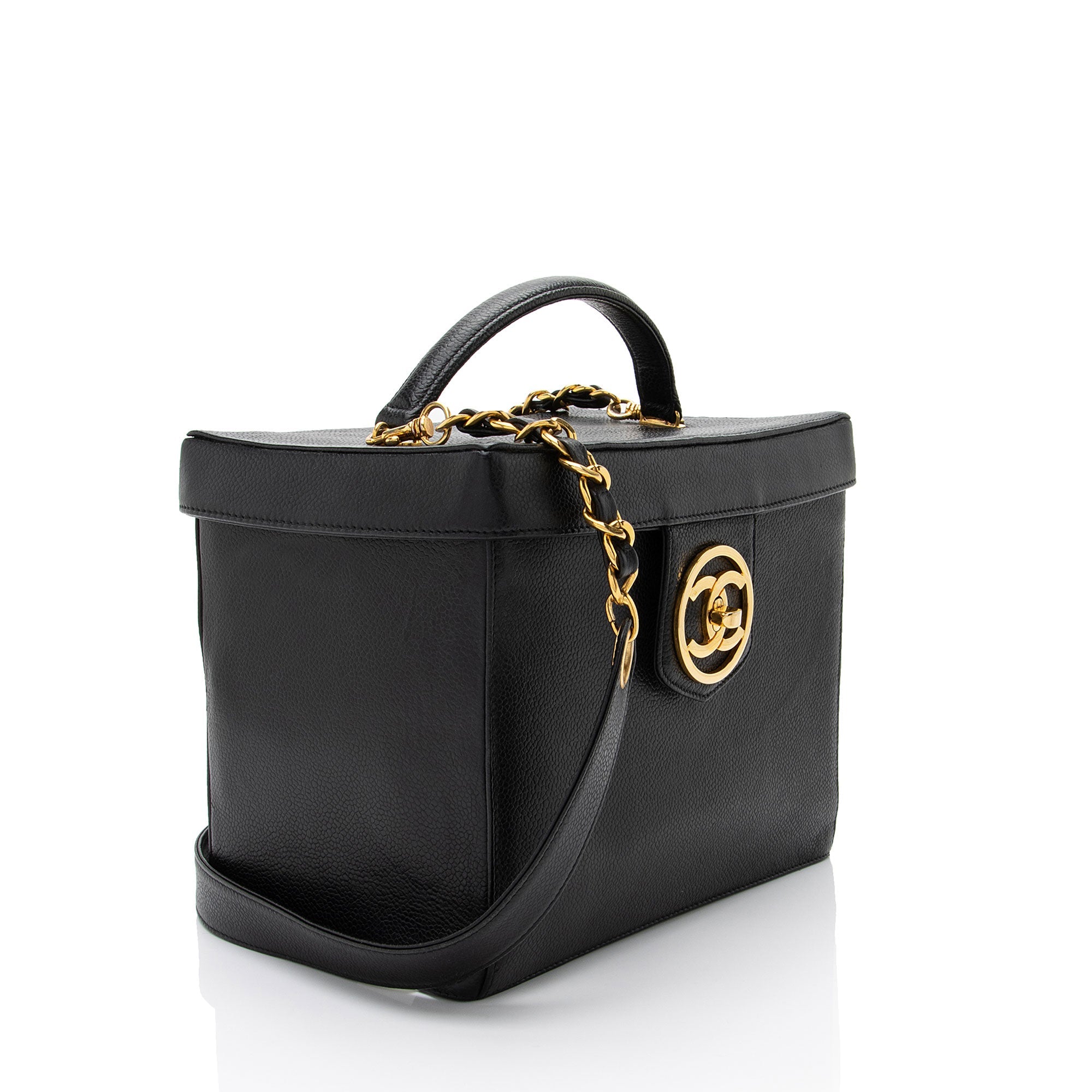 Chanel Vintage Caviar Leather Vanity Train Case