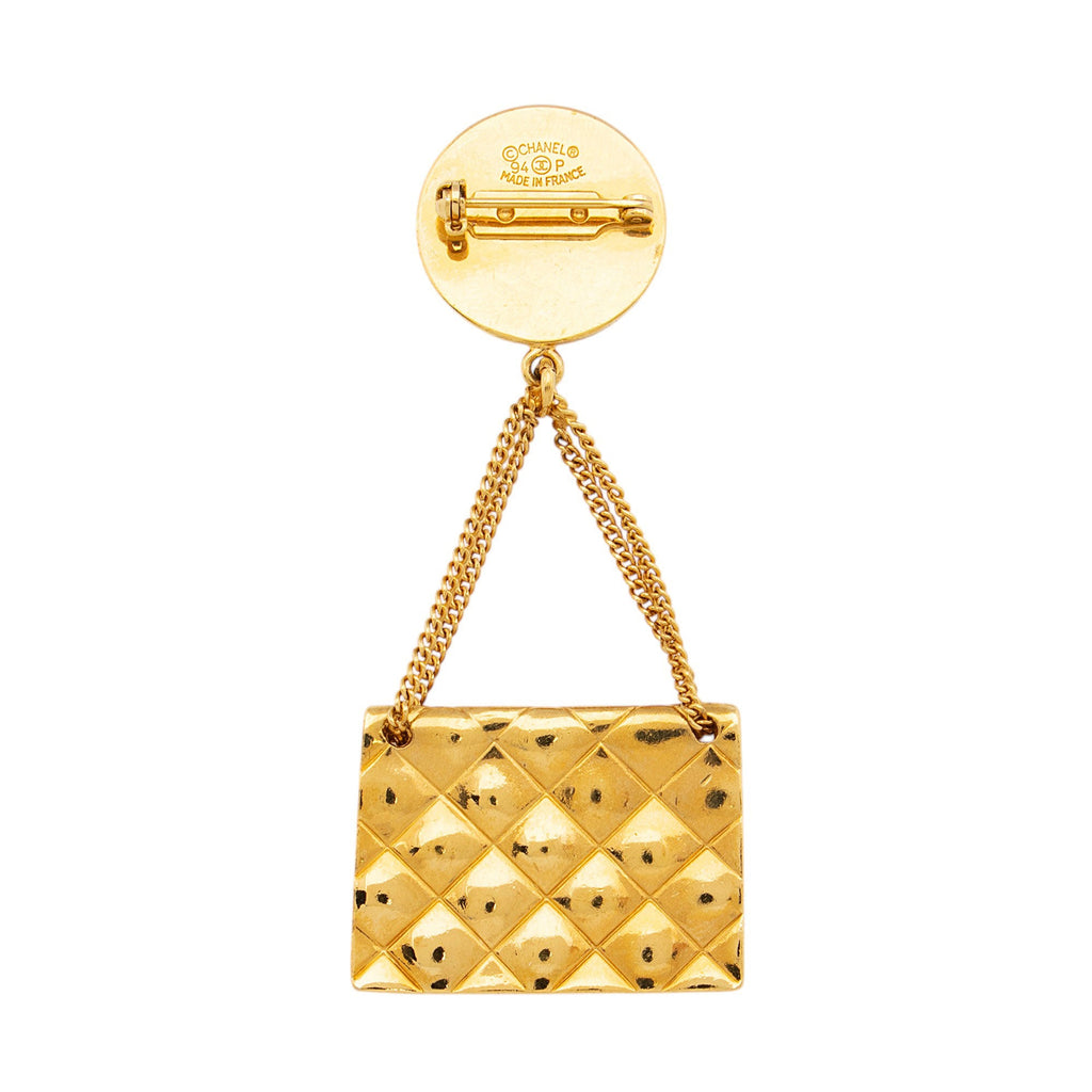 Chanel Vintage Coin Medallion Flap Bag Brooch