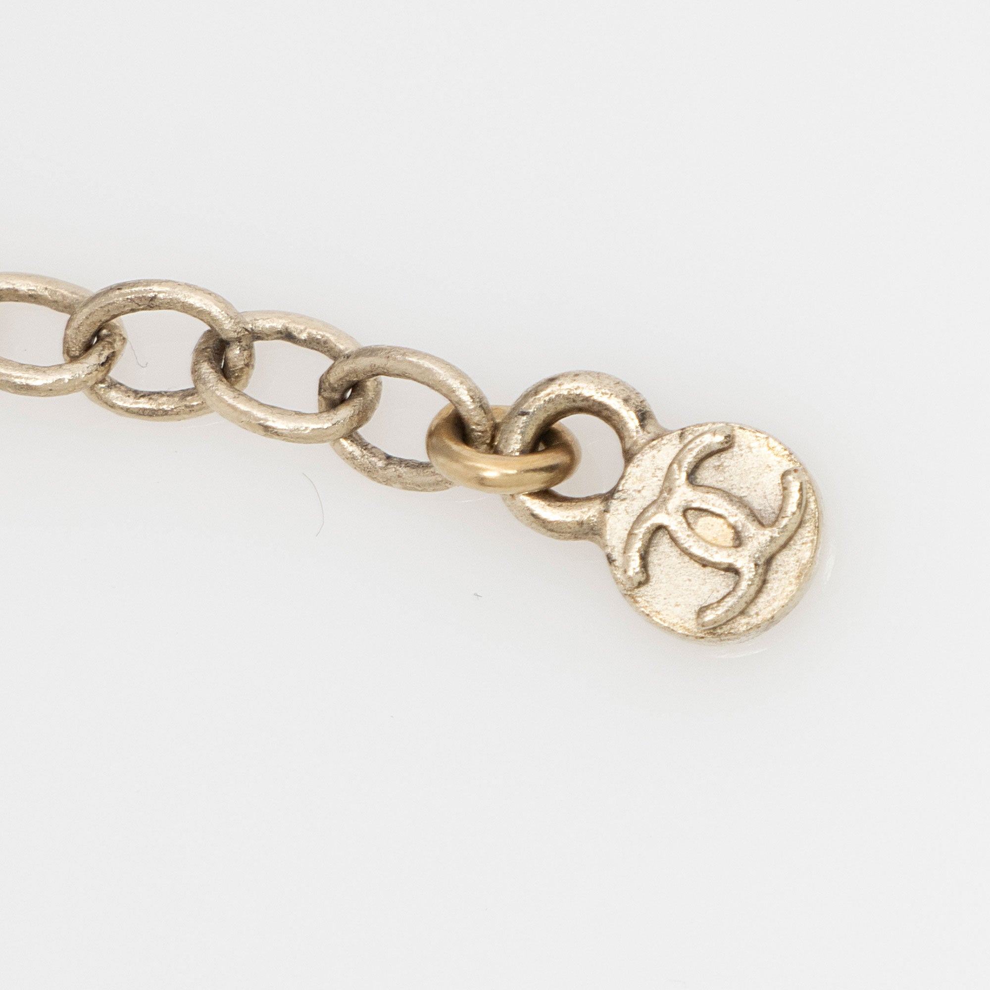 Chanel Vintage Crystal CC Geometric Necklace