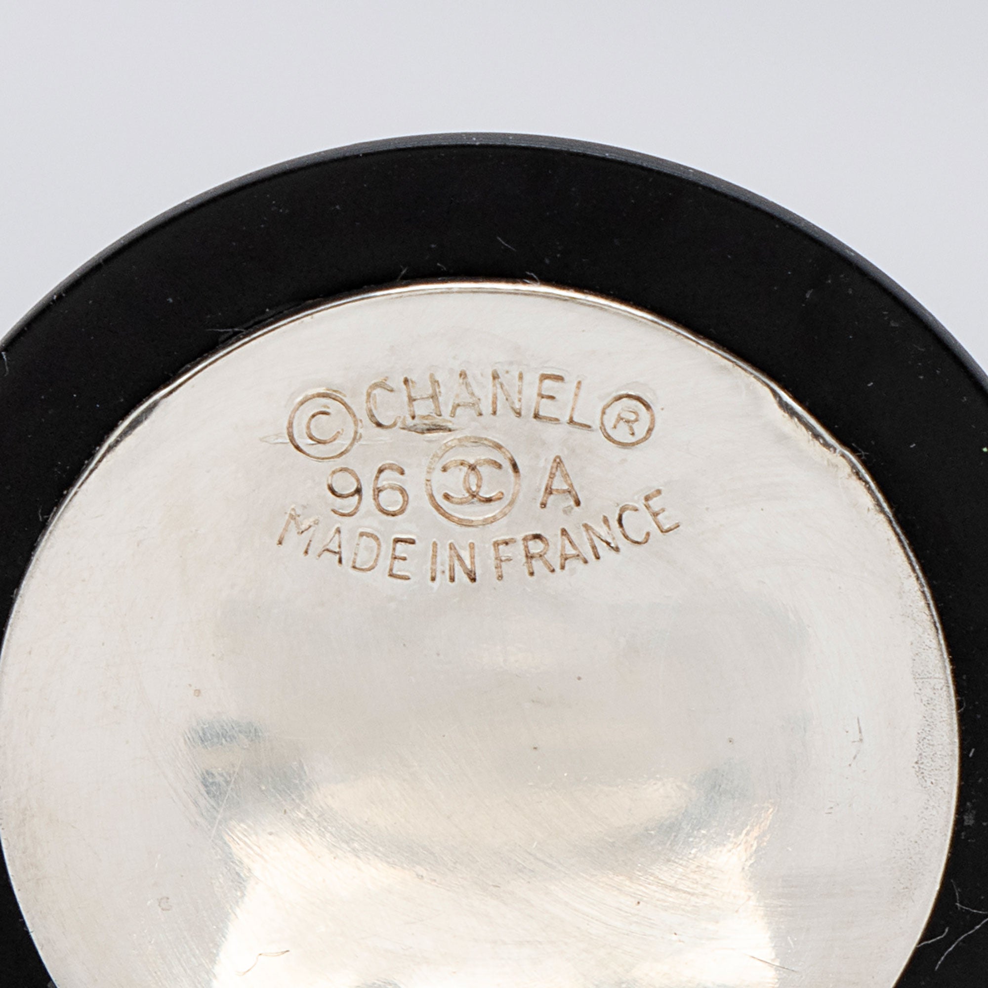 Chanel Vintage Crystal CC Round Clip On Earrings (SHF-PumRsm)