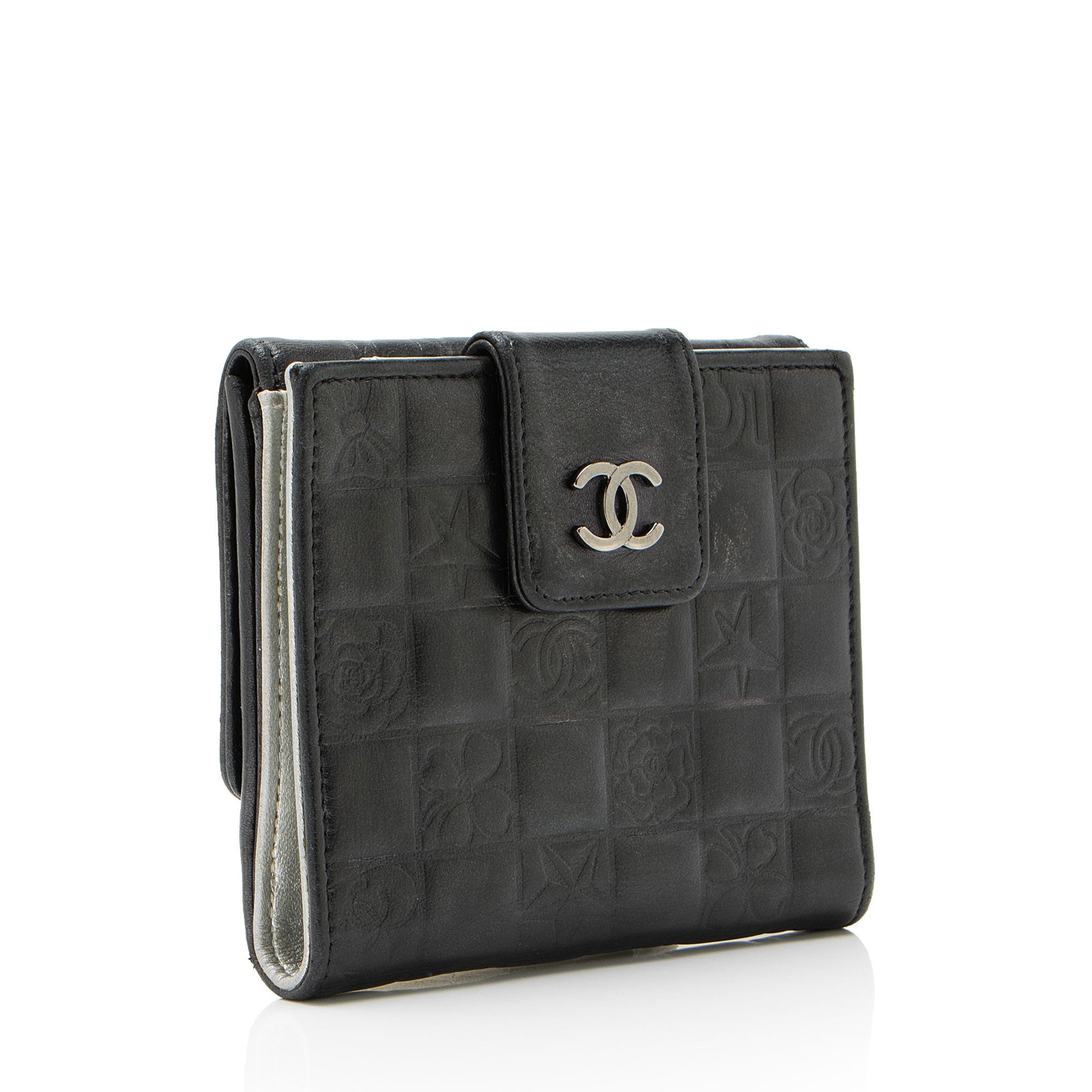 Chanel Vintage Embossed Lambskin Lucky Symbols French Purse Wallet