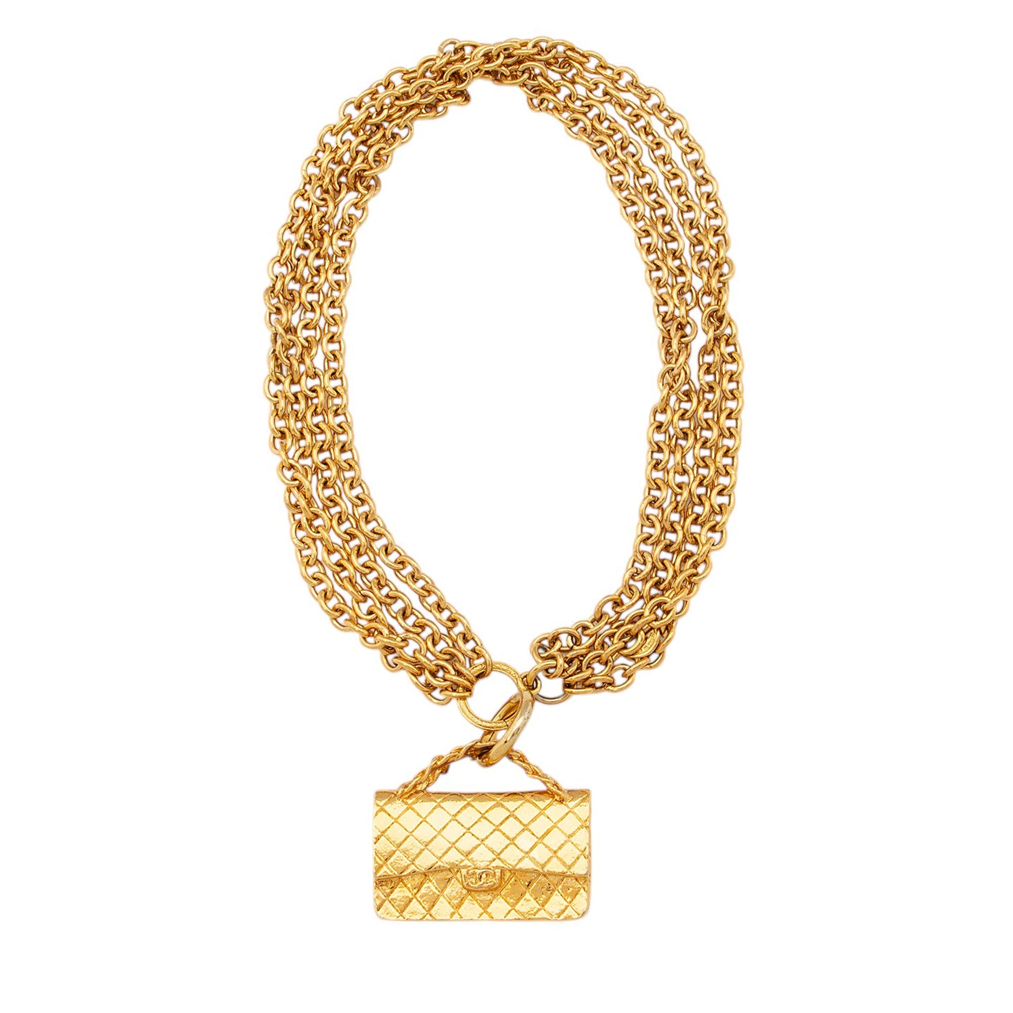 Chanel Vintage Flap Bag Necklace