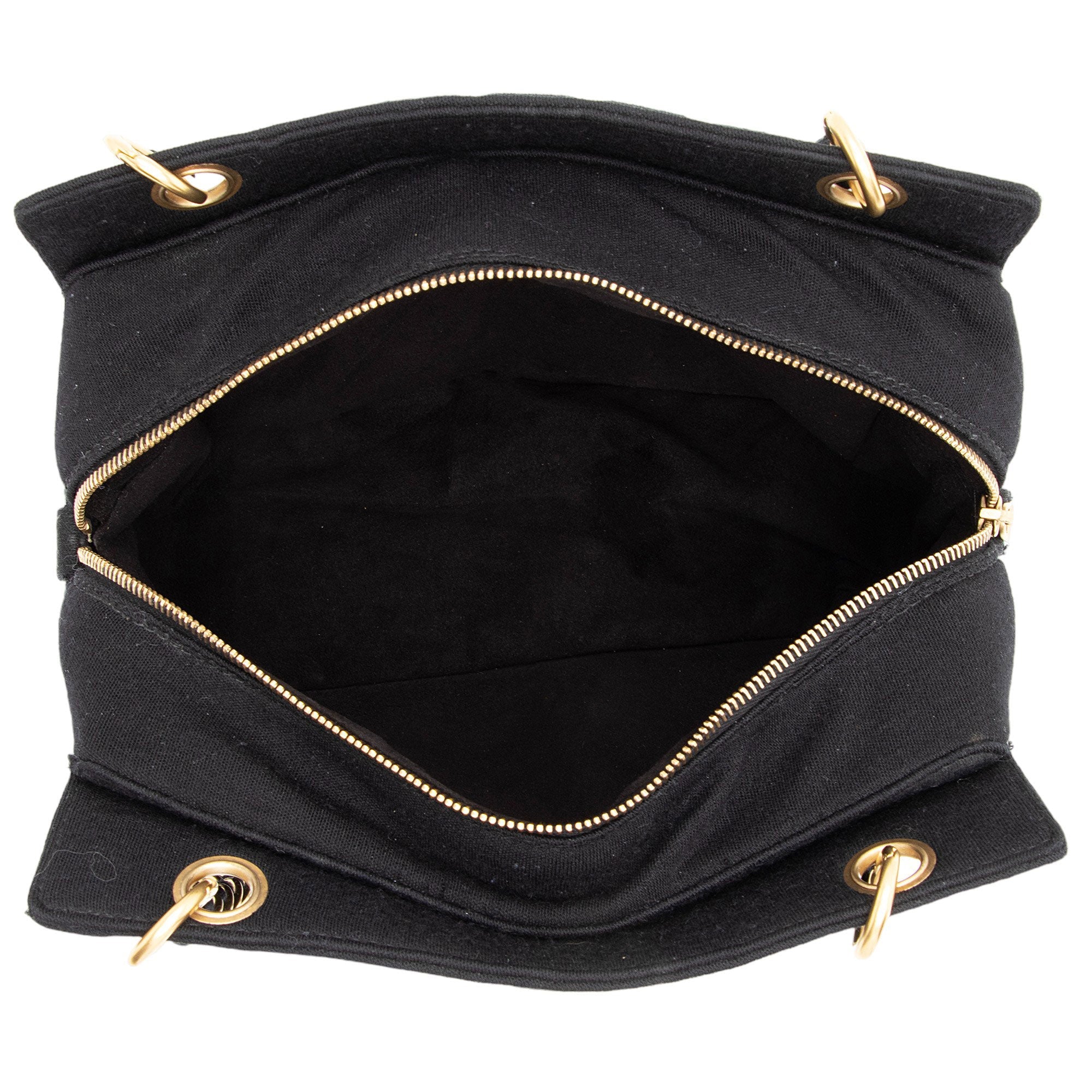 Chanel Vintage Jersey Chocolate Bar CC Shopping Tote (SHF-dQ6X2S)