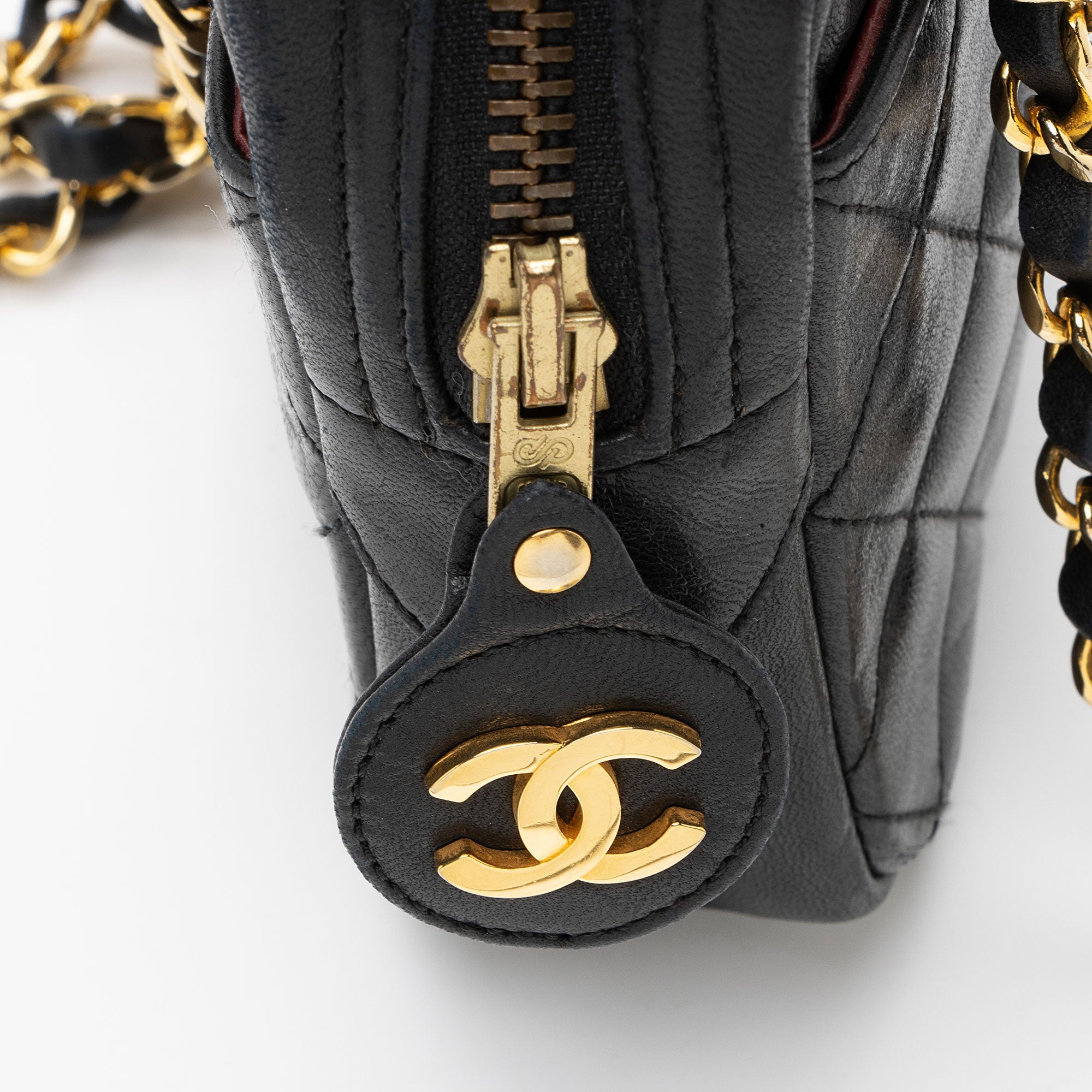 Chanel Vintage Lambskin Chain Camera Bag