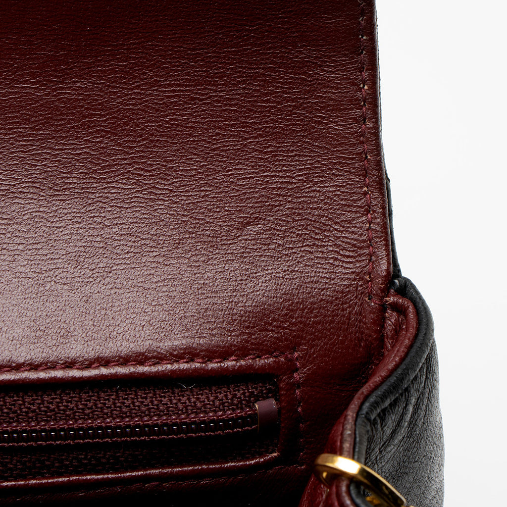 Chanel Vintage Lambskin Circle CC Flap Shoulder Bag