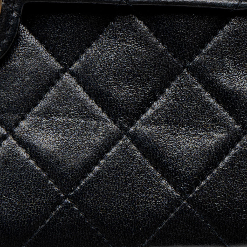Chanel Vintage Lambskin Circle CC Flap Shoulder Bag