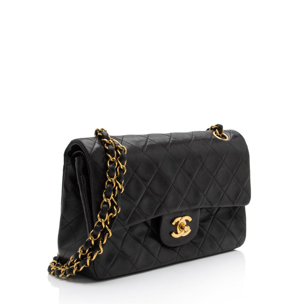 Chanel Vintage Lambskin Classic Small Double Flap Bag (SHF-wNnnBD)