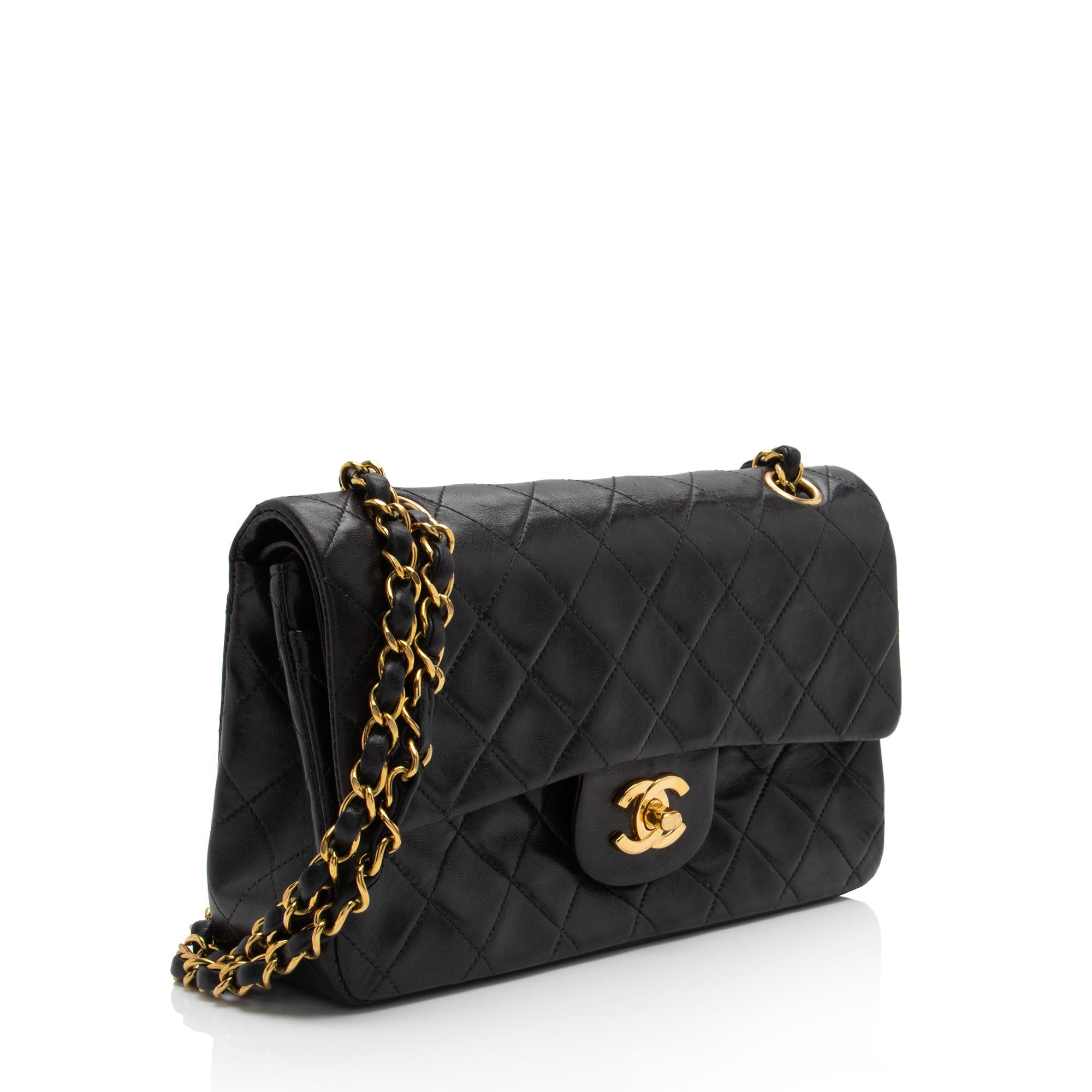 Chanel Vintage Lambskin Classic Small Double Flap Bag (SHF-wNnnBD)