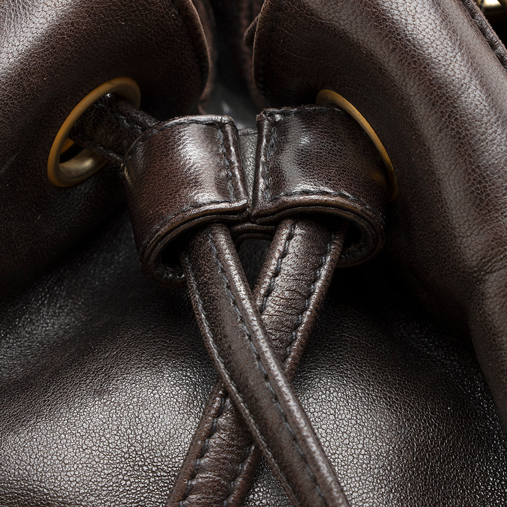 Chanel Vintage Lambskin Timeless CC Drawstring Bucket Bag (SHF-21271)